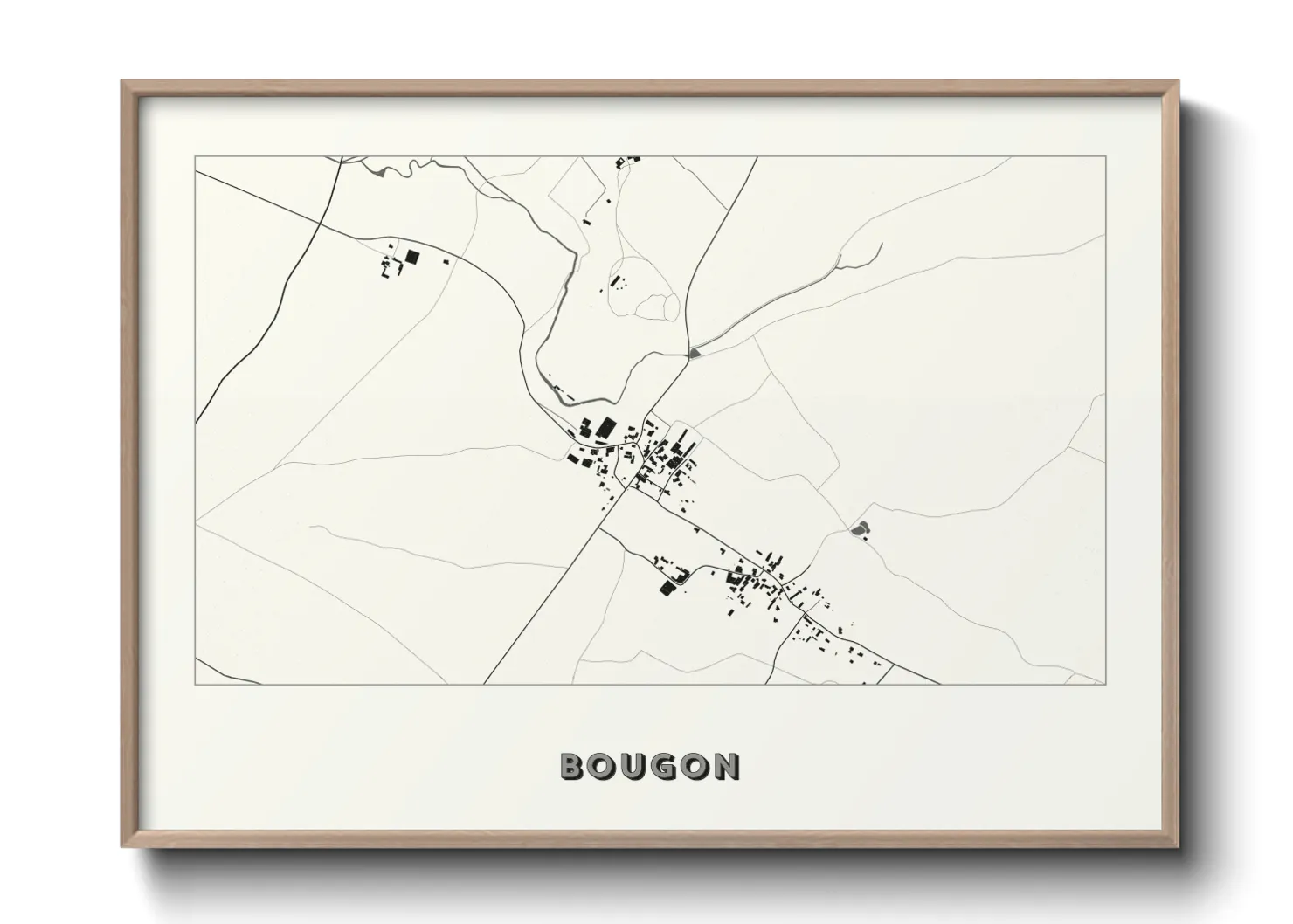 Une affiche de carte sur Bougon