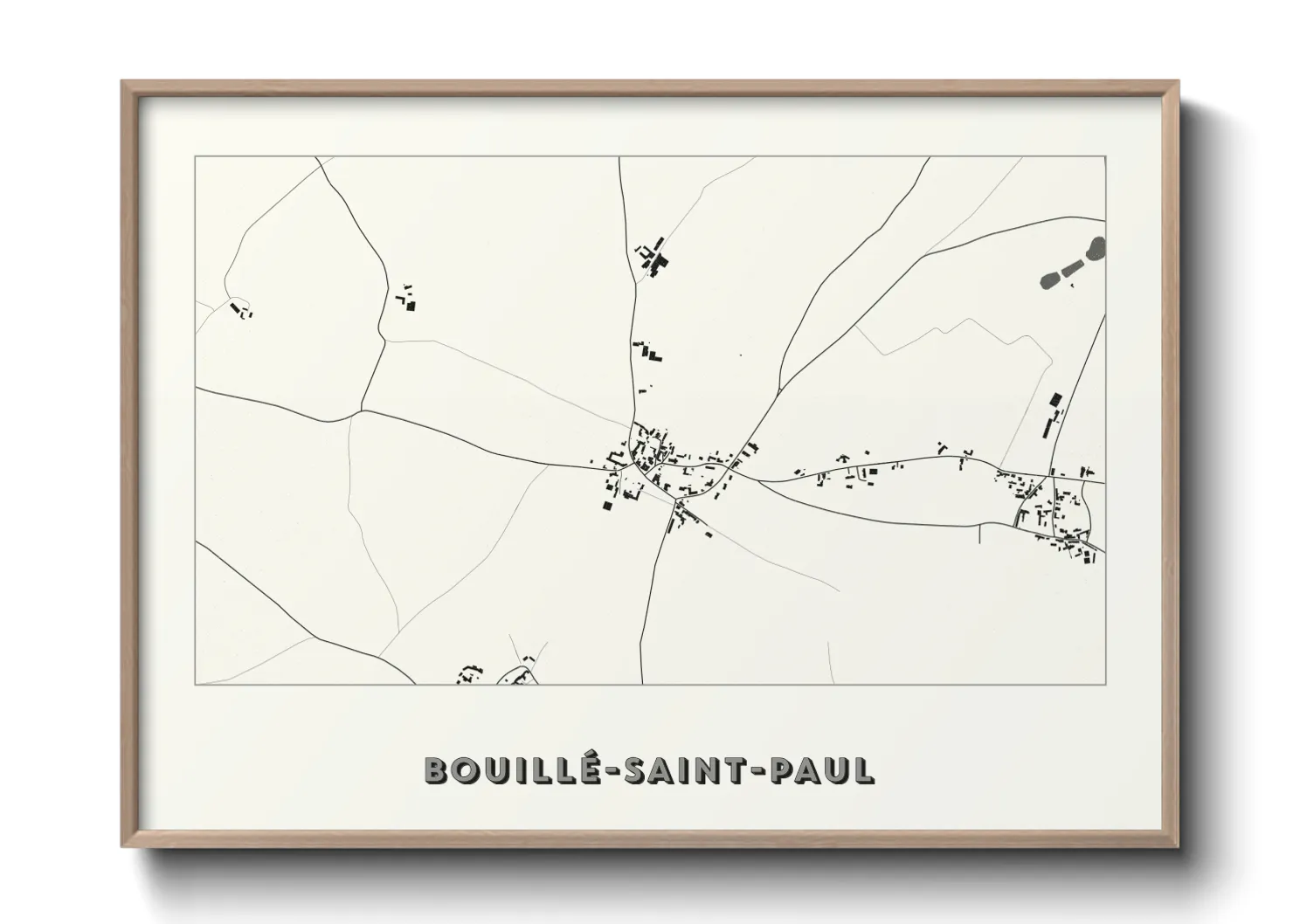 Une affiche de carte sur Bouillé-Saint-Paul