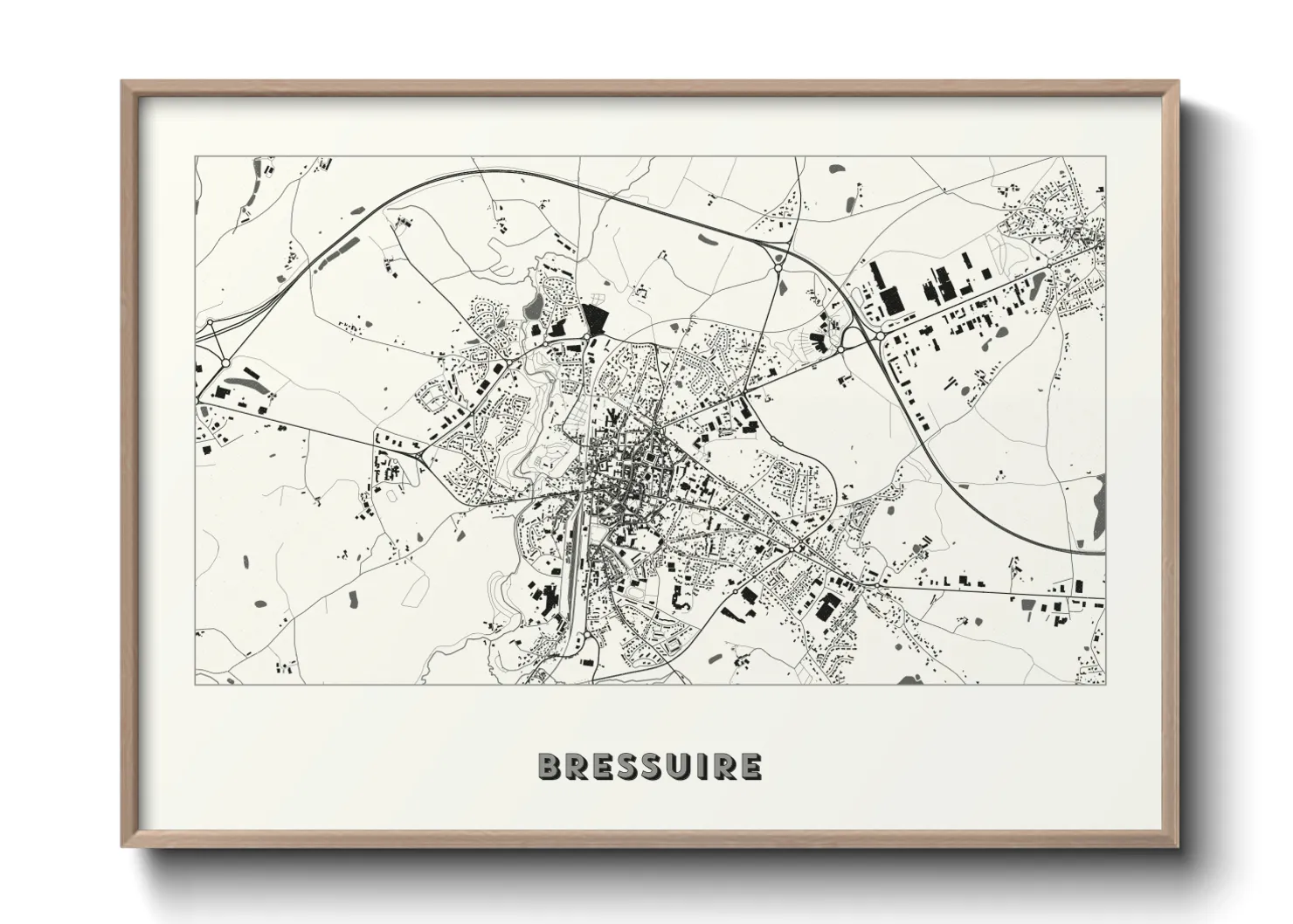 Une affiche de carte sur Bressuire