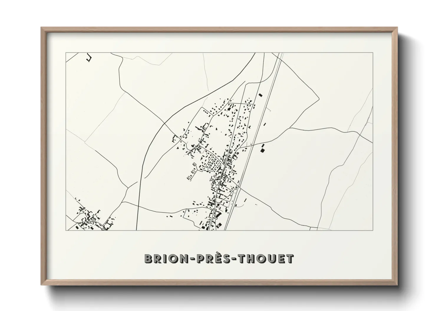 Une affiche de carte sur Brion-près-Thouet