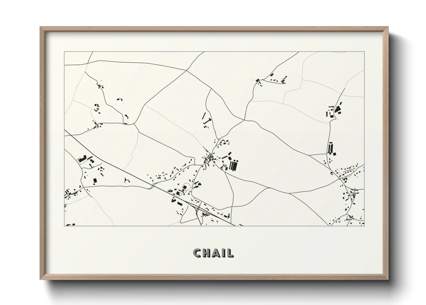 Une affiche de carte sur Chail