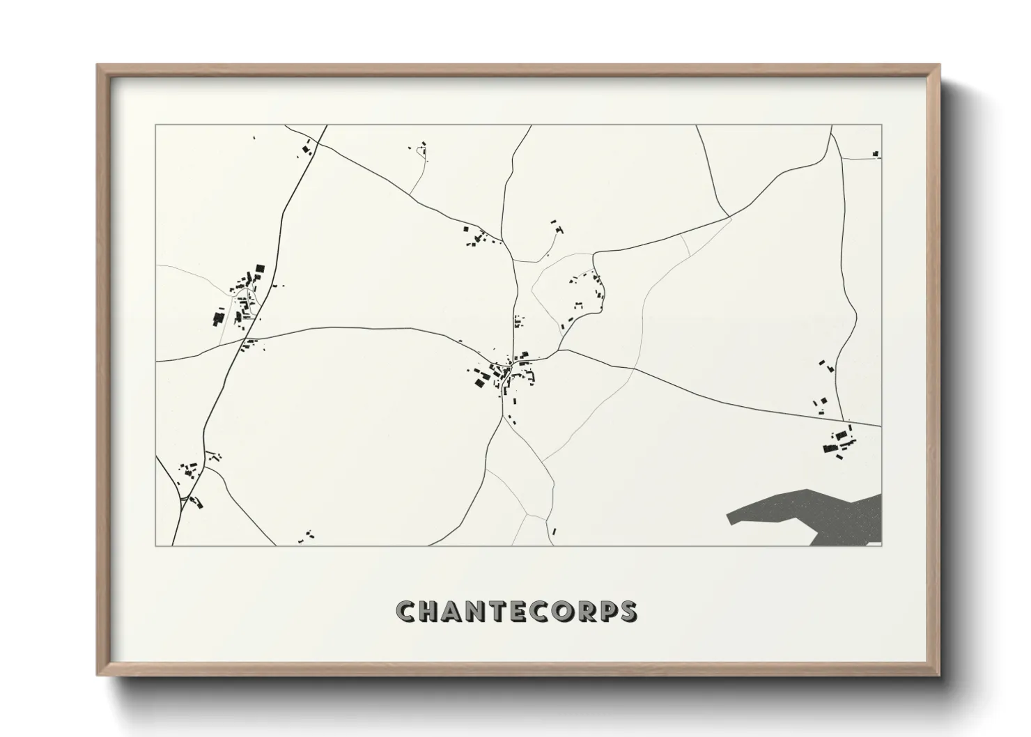 Une affiche de carte sur Chantecorps