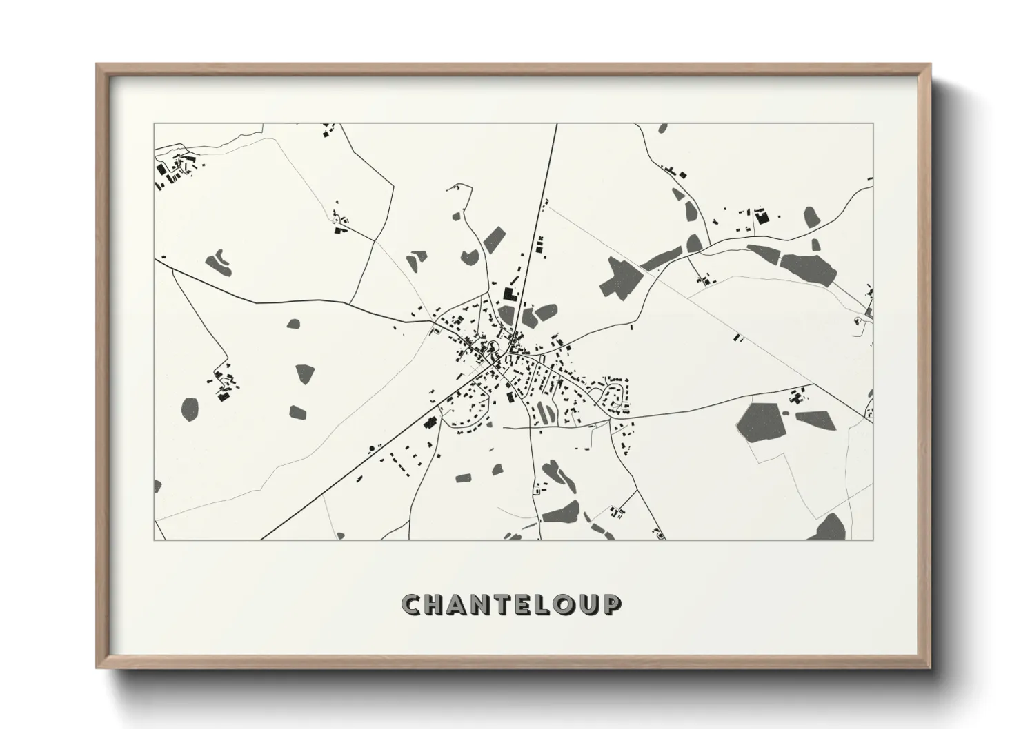 Une affiche de carte sur Chanteloup