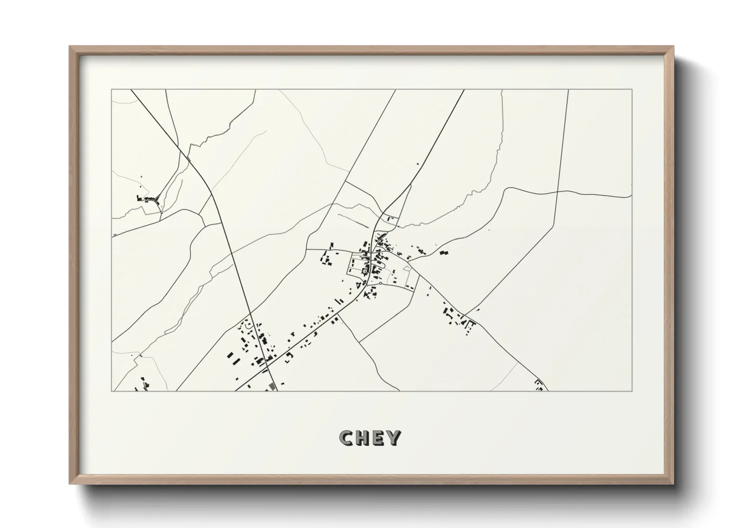 Une affiche de carte sur Chey