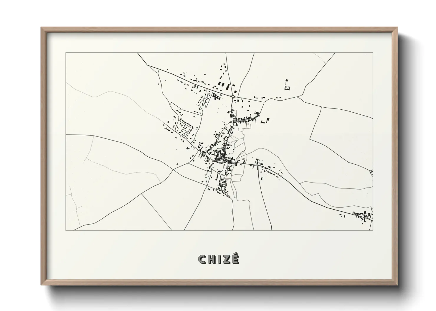 Une affiche de carte sur Chizé