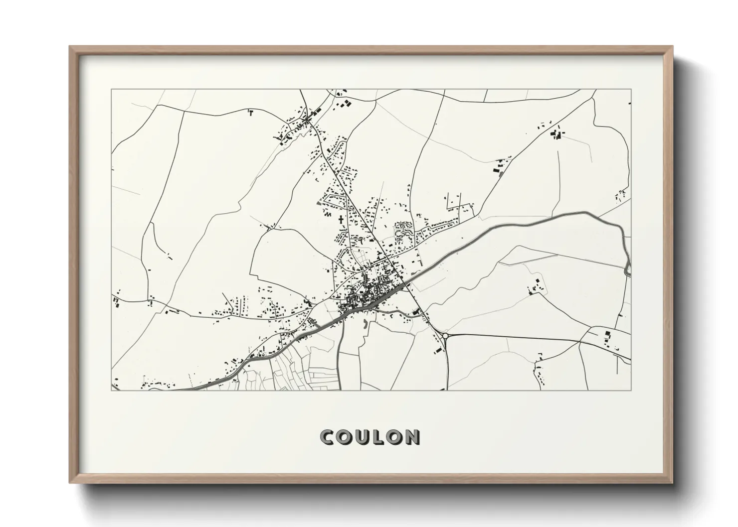 Une affiche de carte sur Coulon