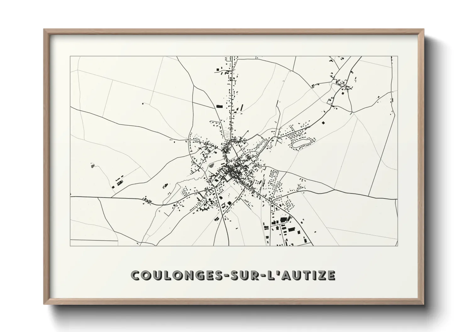 Une affiche de carte sur Coulonges-sur-l'Autize