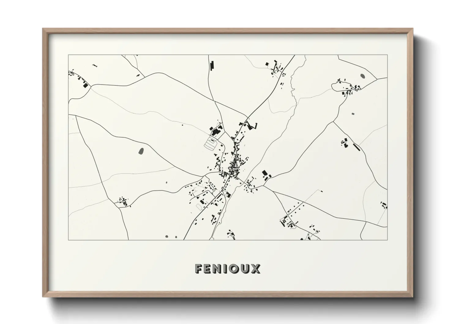 Une affiche de carte sur Fenioux