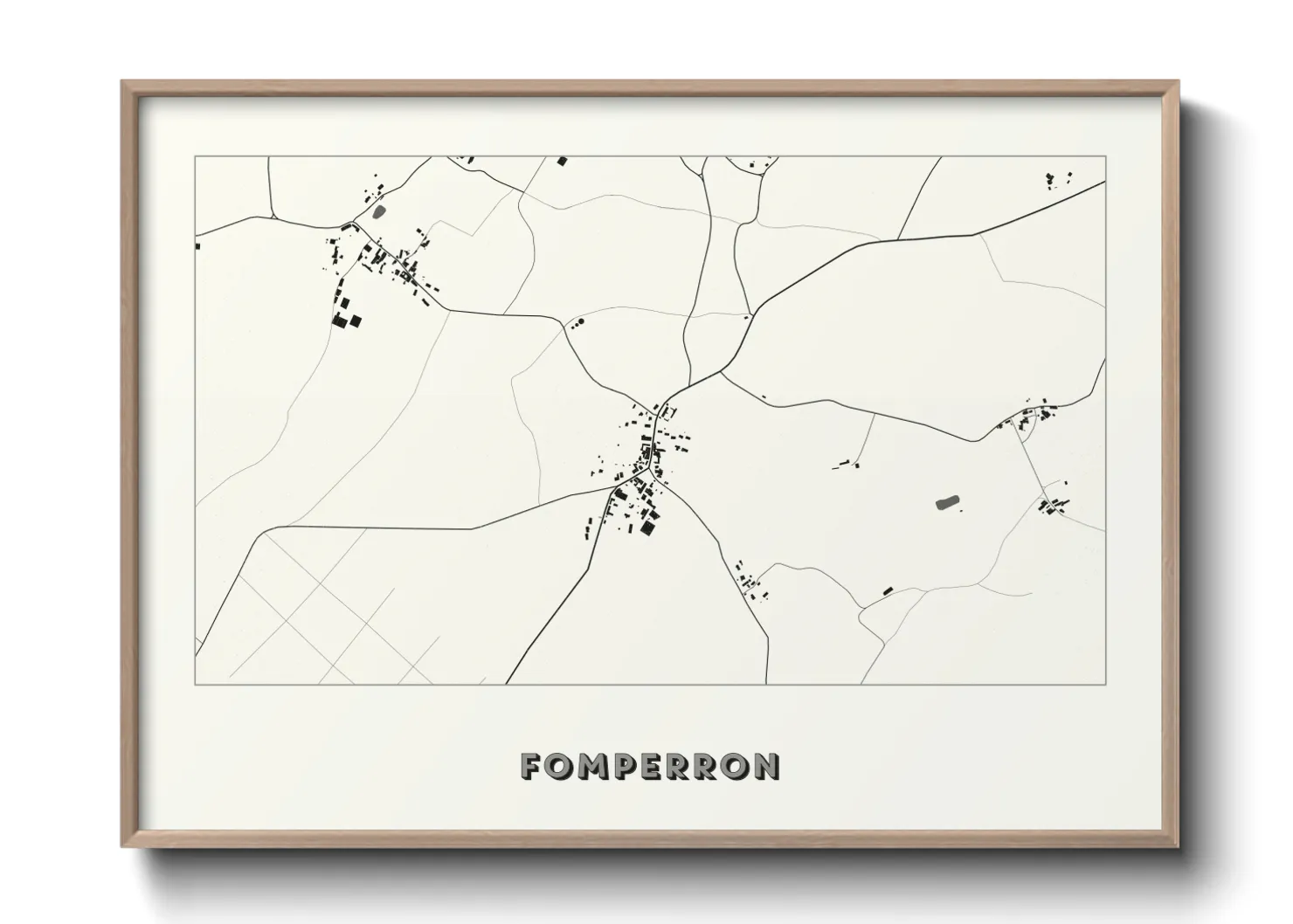 Une affiche de carte sur Fomperron