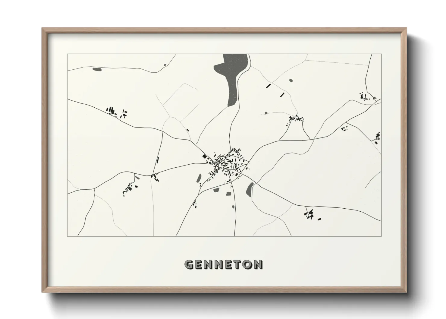 Une affiche de carte sur Genneton