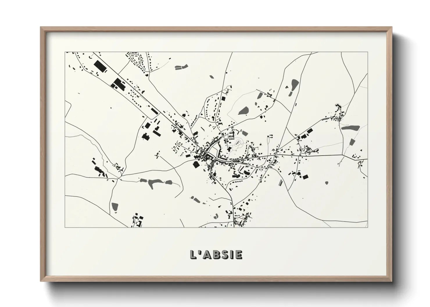 Une affiche de carte sur L'Absie