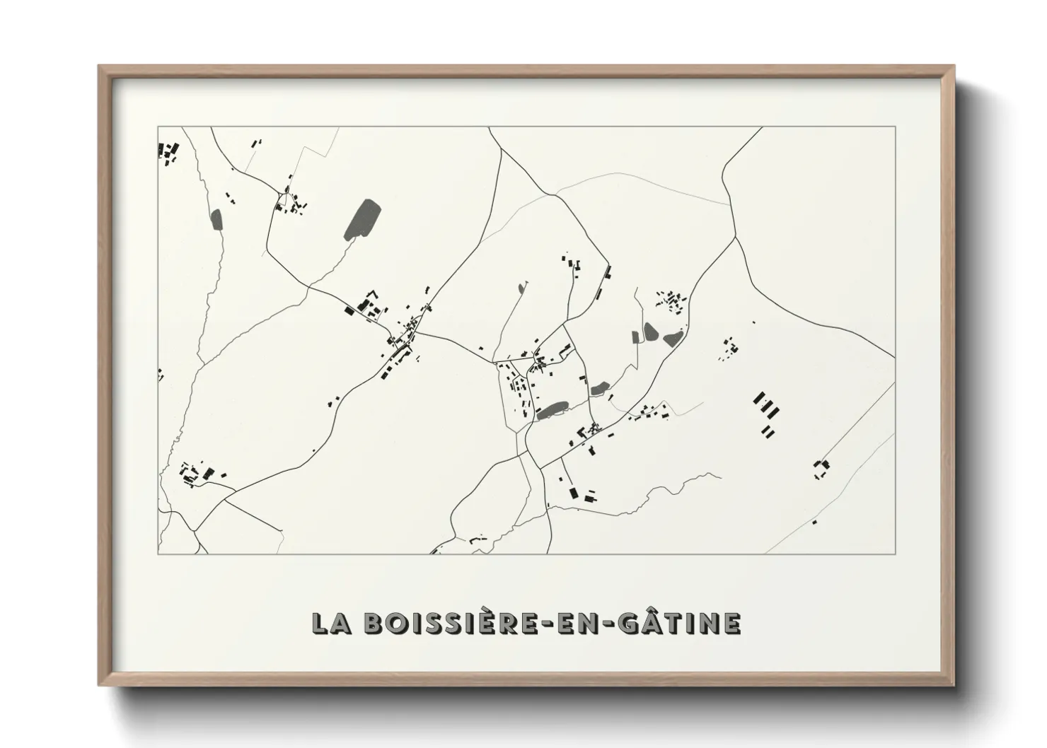 Une affiche de carte sur La Boissière-en-Gâtine