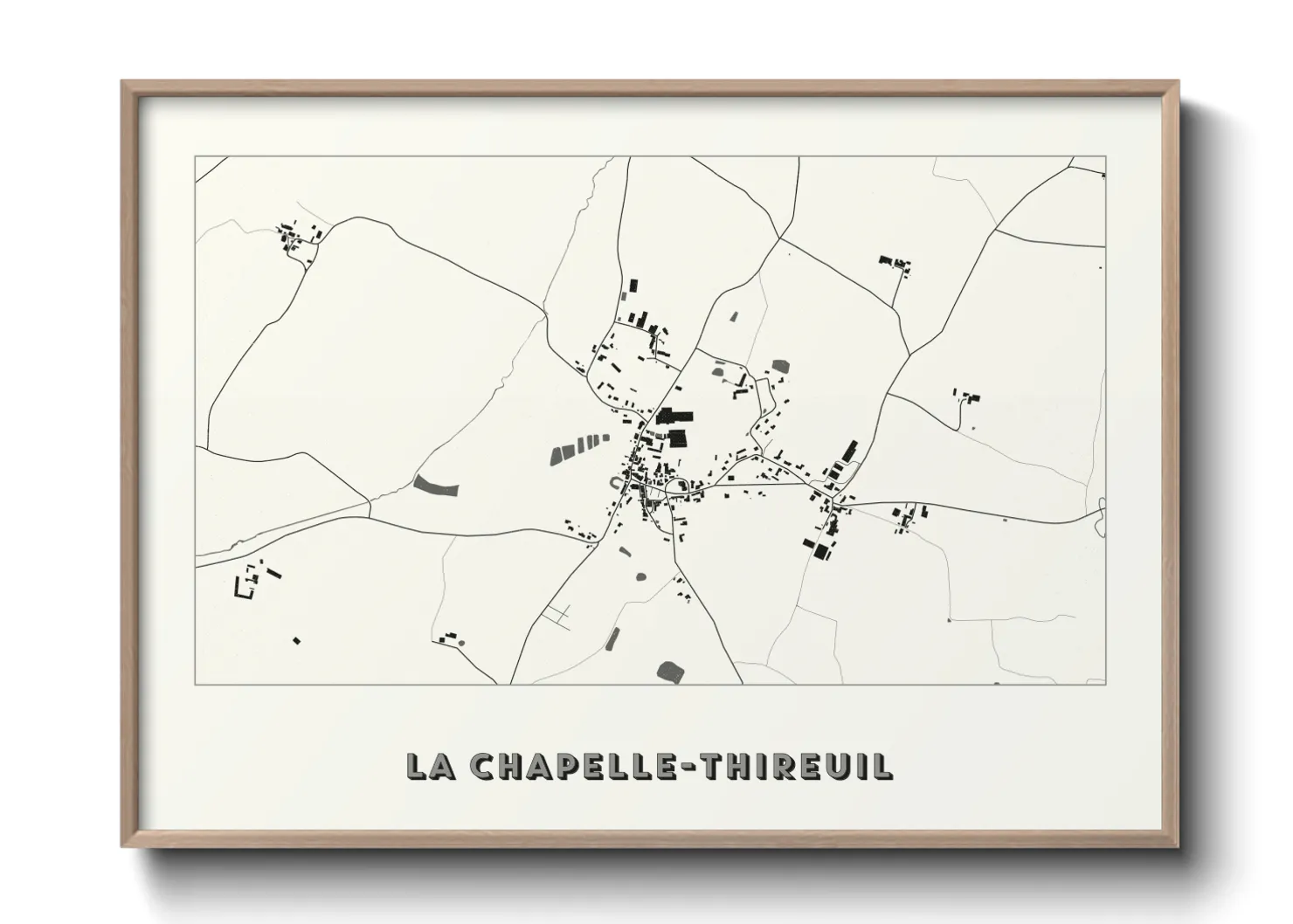 Une affiche de carte sur La Chapelle-Thireuil