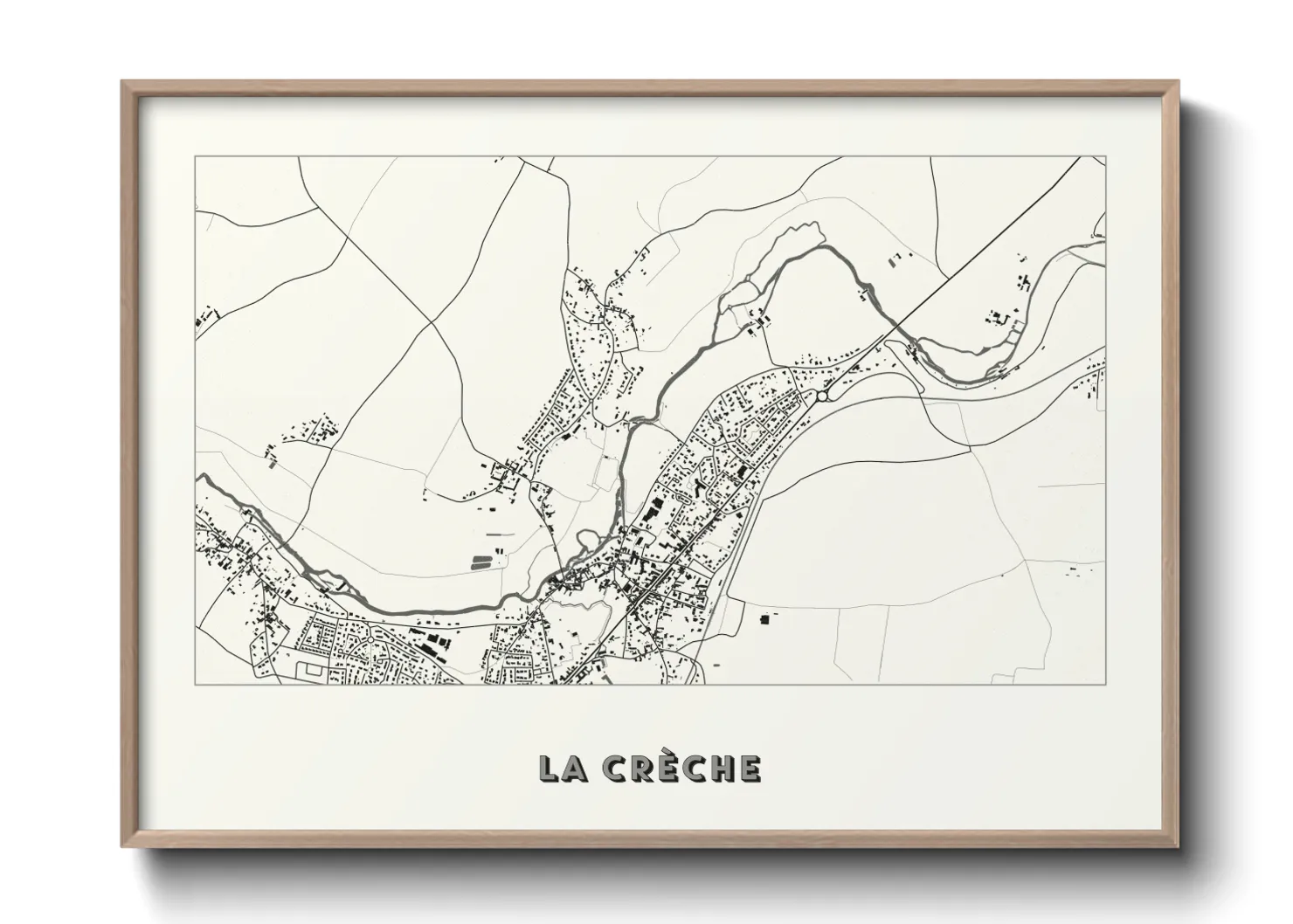 Une affiche de carte sur La Crèche