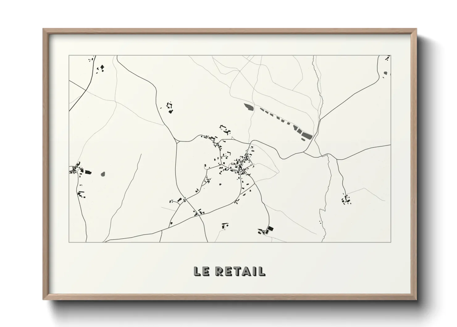 Une affiche de carte sur Le Retail