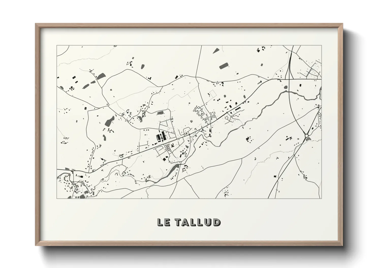 Une affiche de carte sur Le Tallud