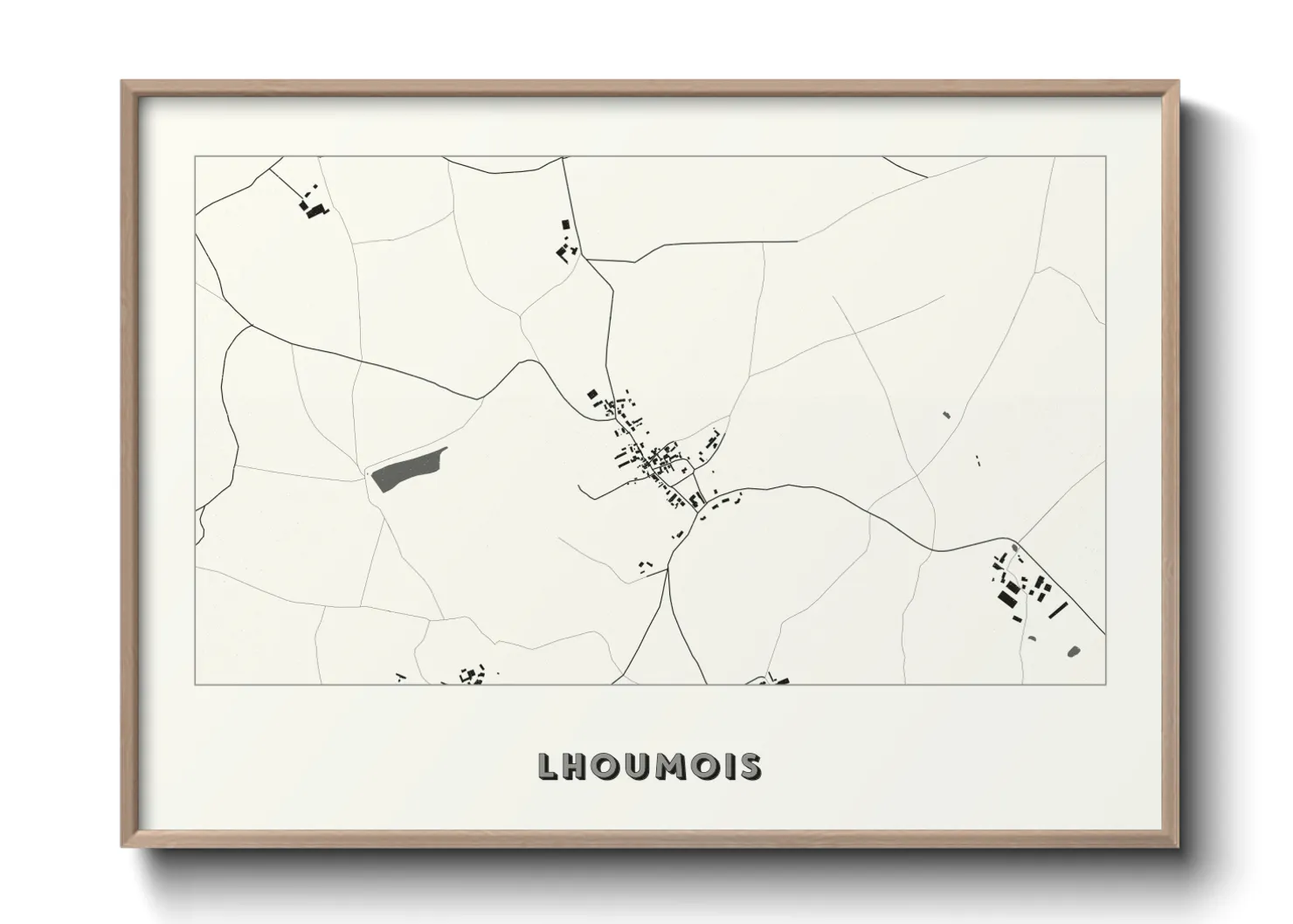Une affiche de carte sur Lhoumois