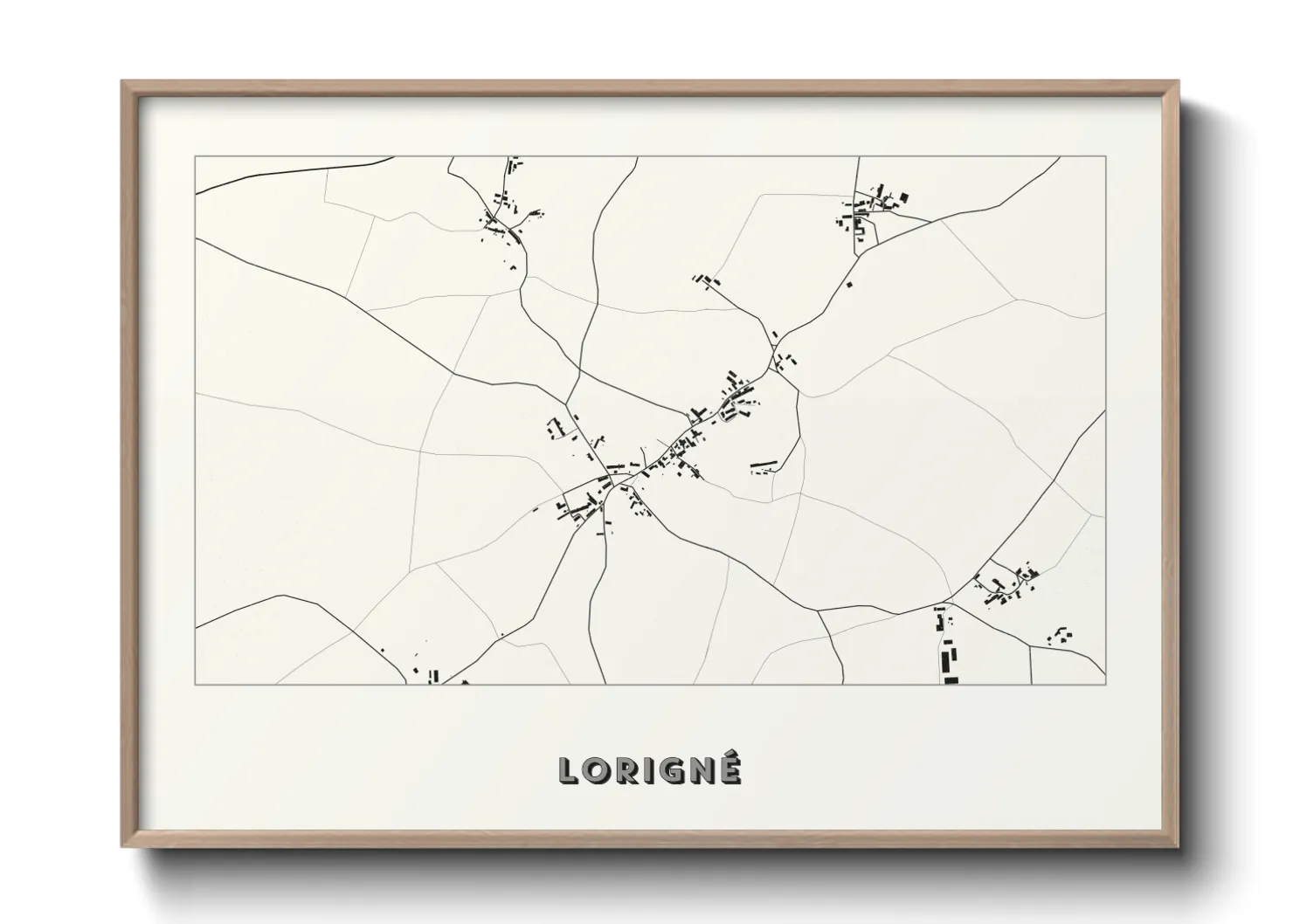 Une affiche de carte sur Lorigné