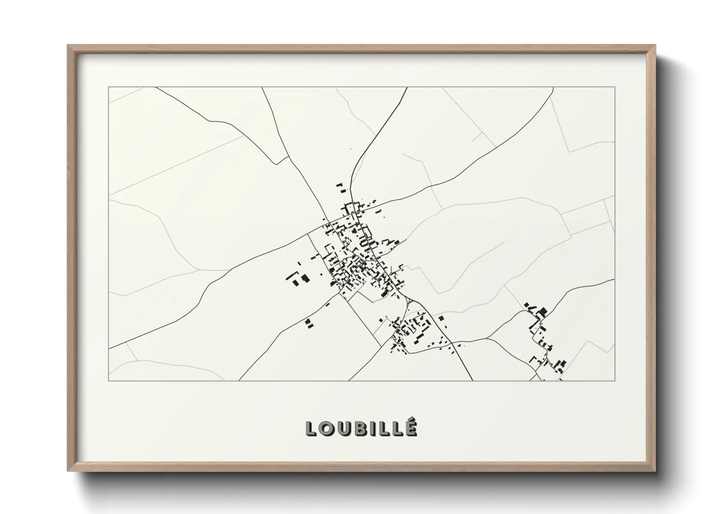 Une affiche de carte sur Loubillé