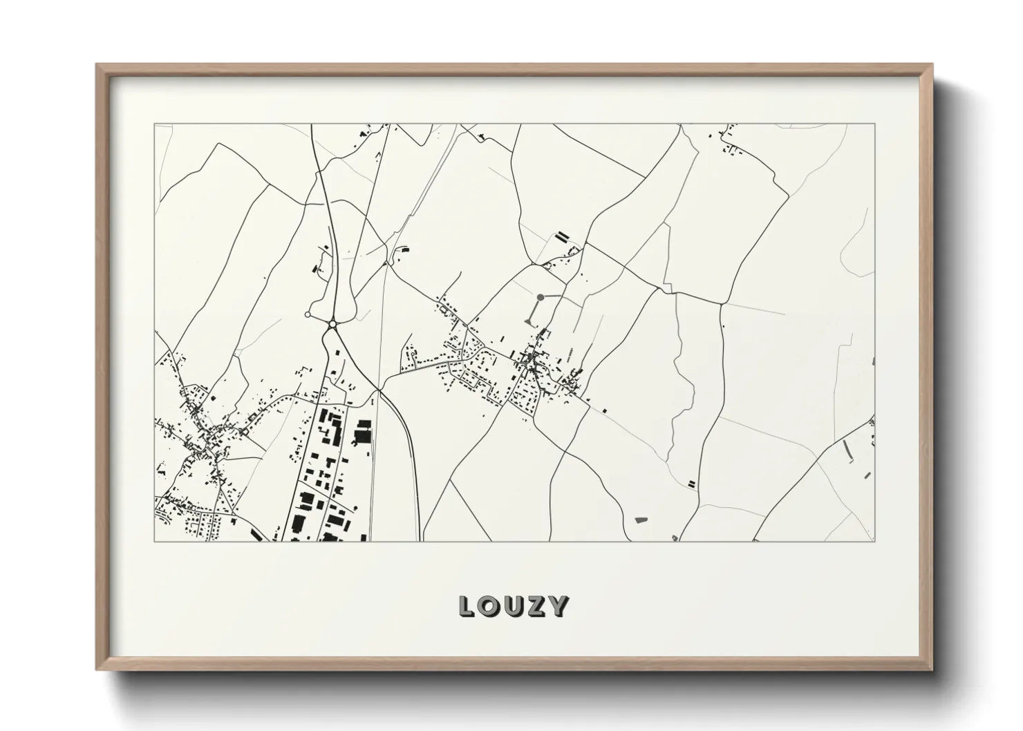 Une affiche de carte sur Louzy