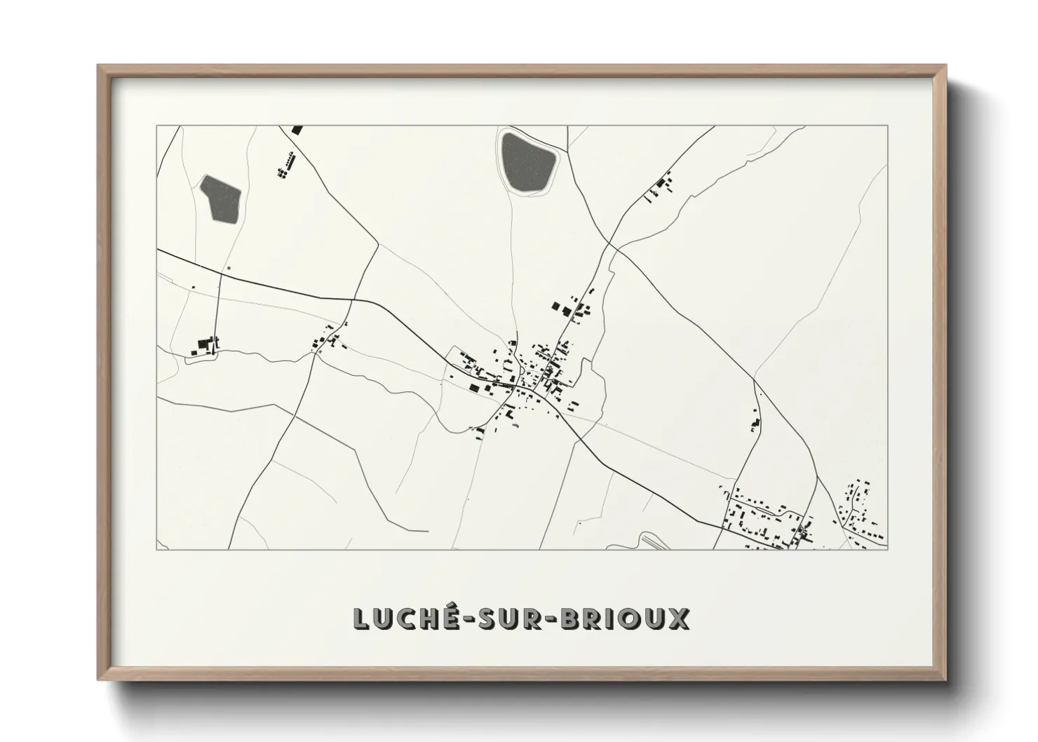 Une affiche de carte sur Luché-sur-Brioux