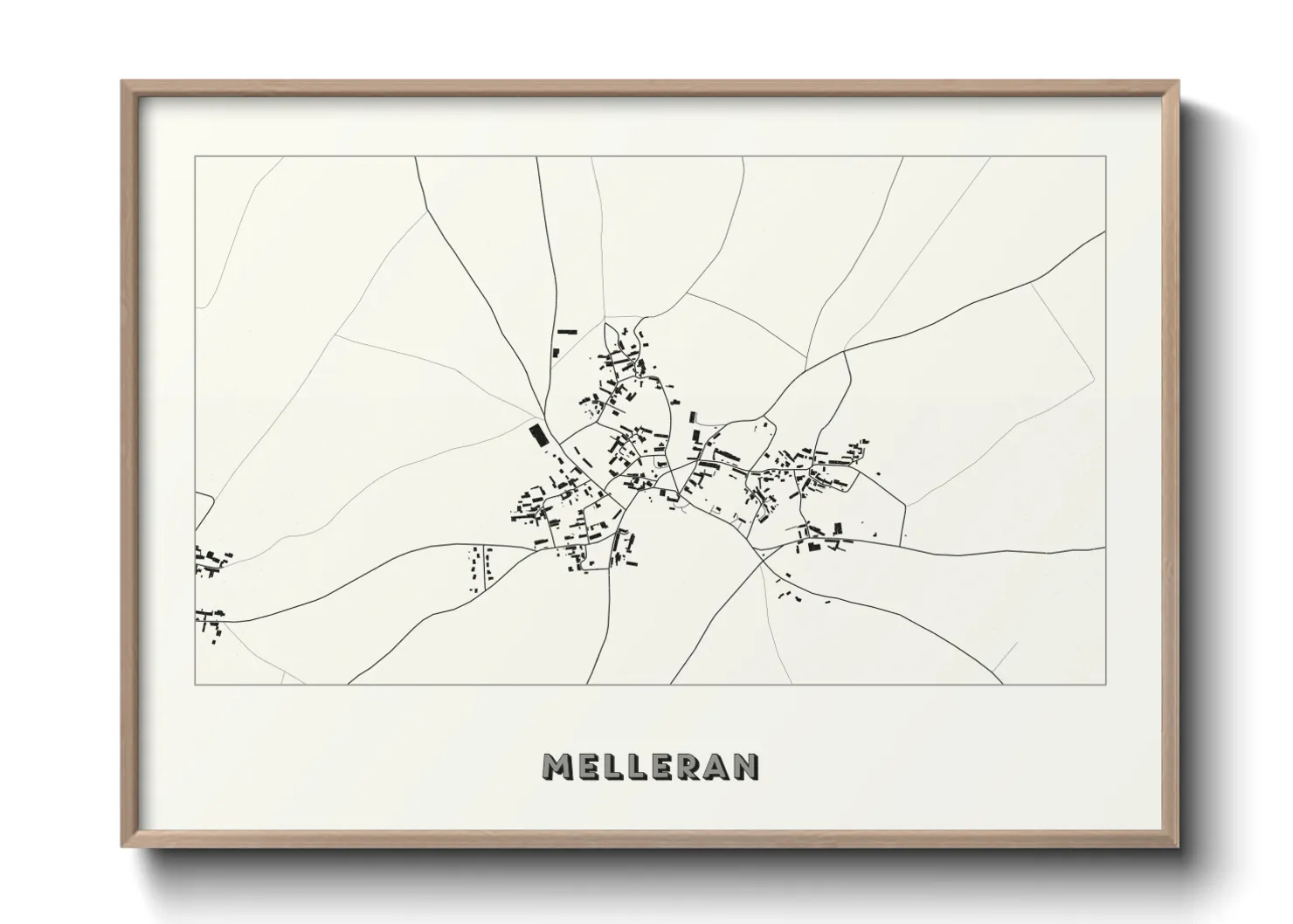 Une affiche de carte sur Melleran