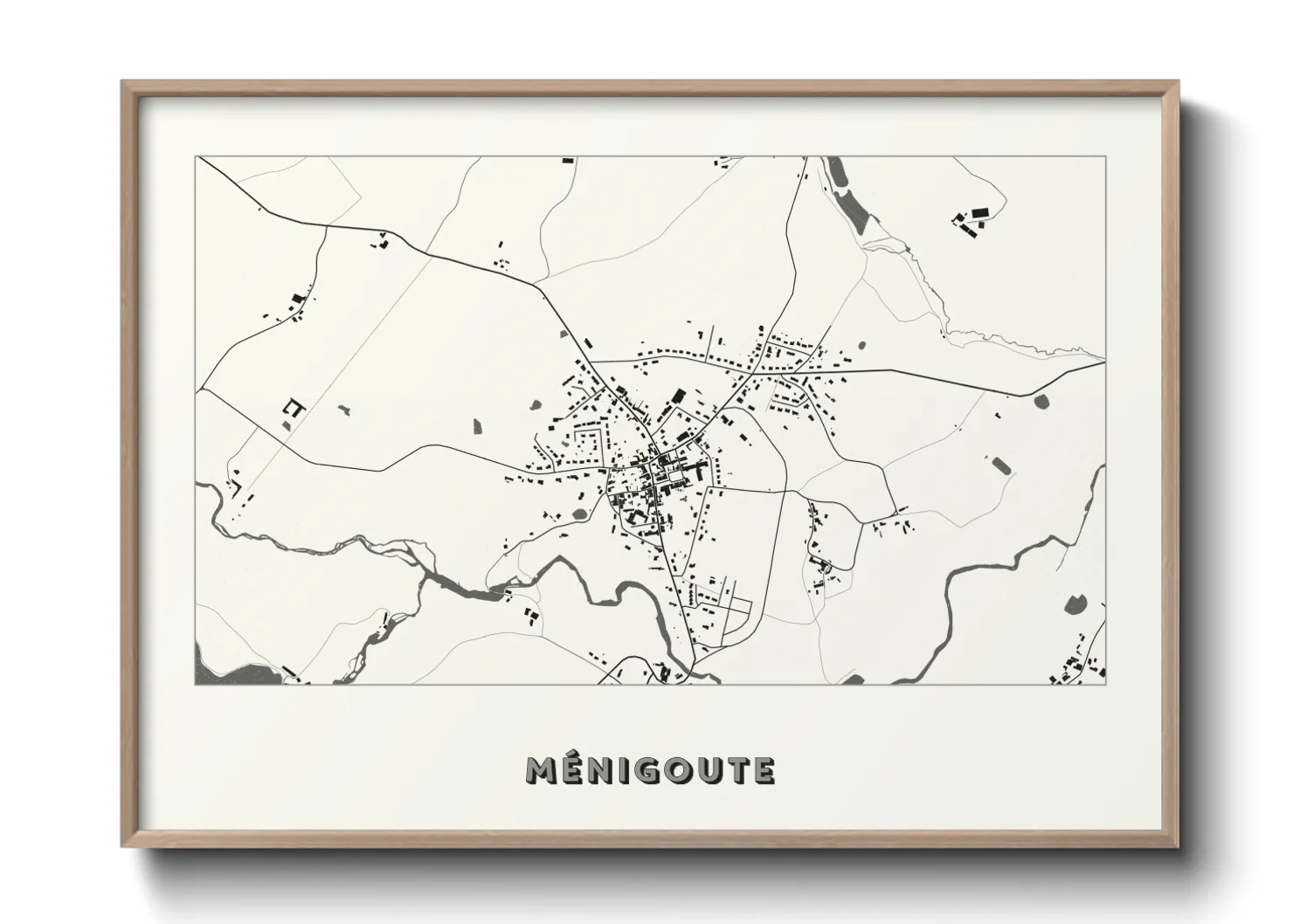 Une affiche de carte sur Ménigoute