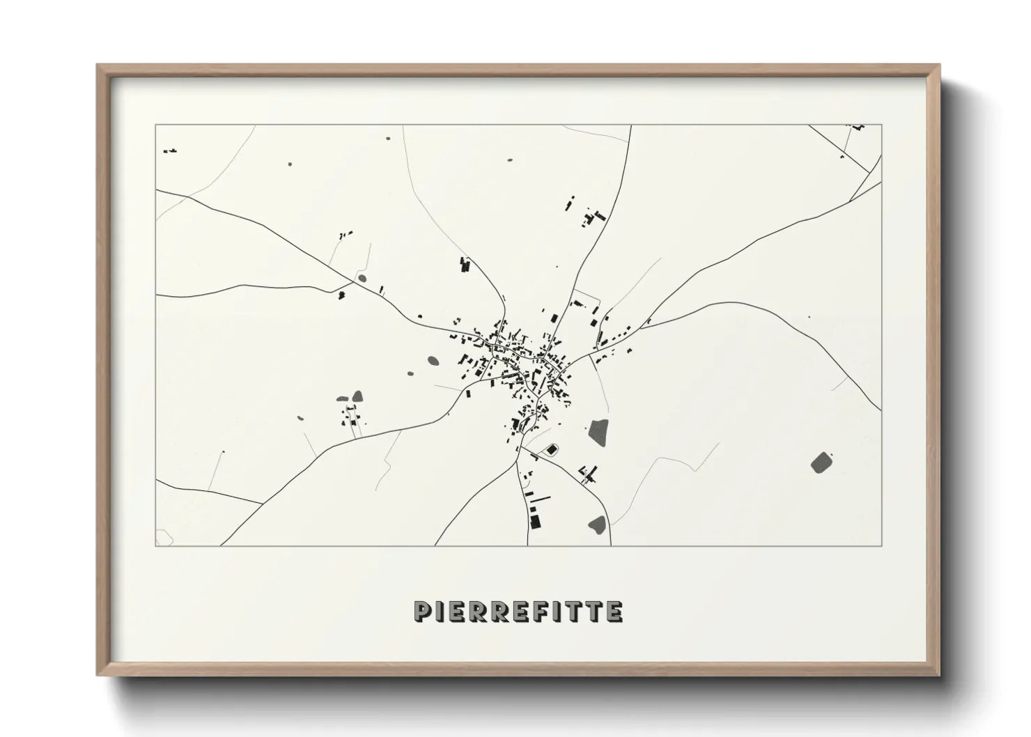 Une affiche de carte sur Pierrefitte