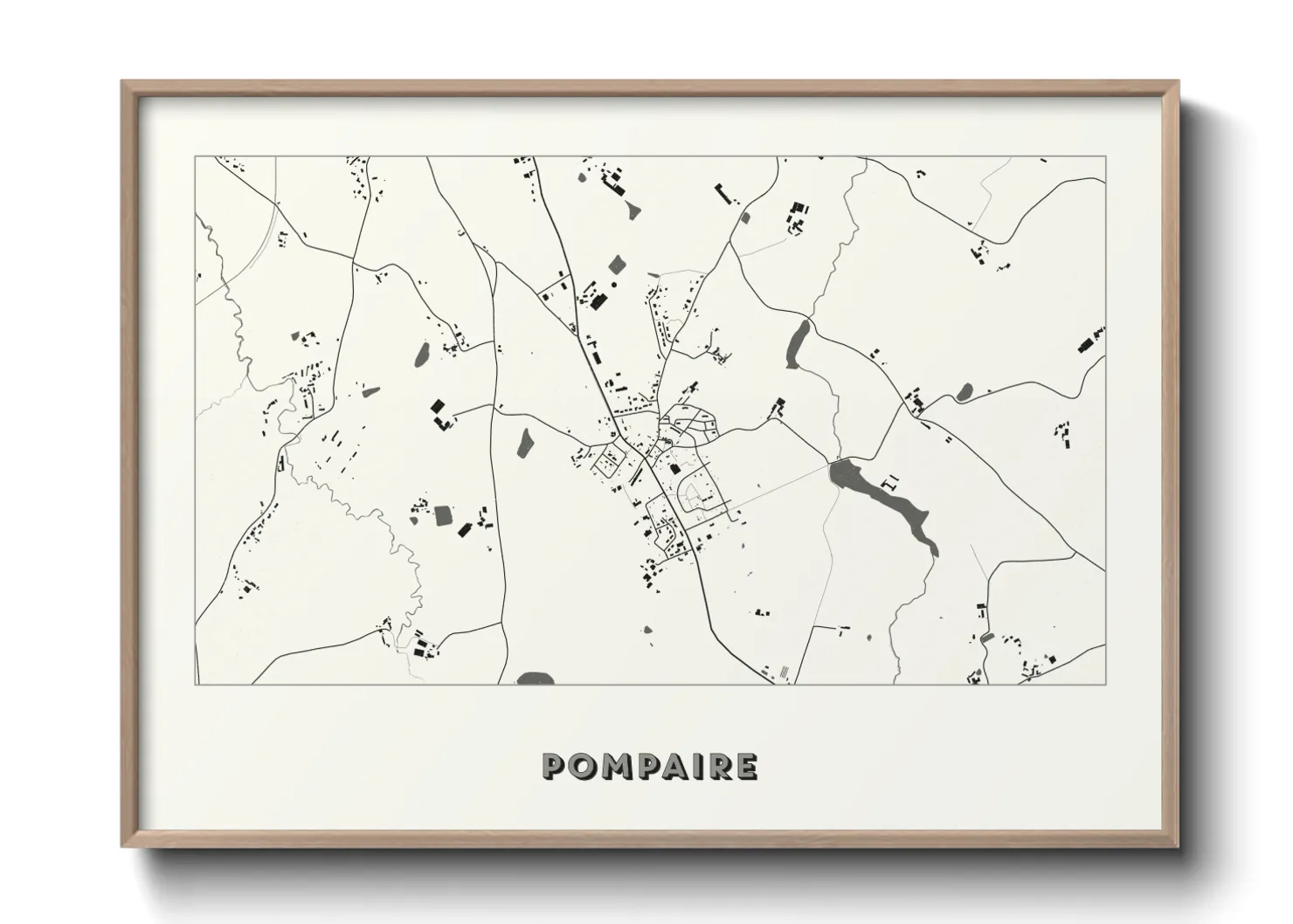 Une affiche de carte sur Pompaire