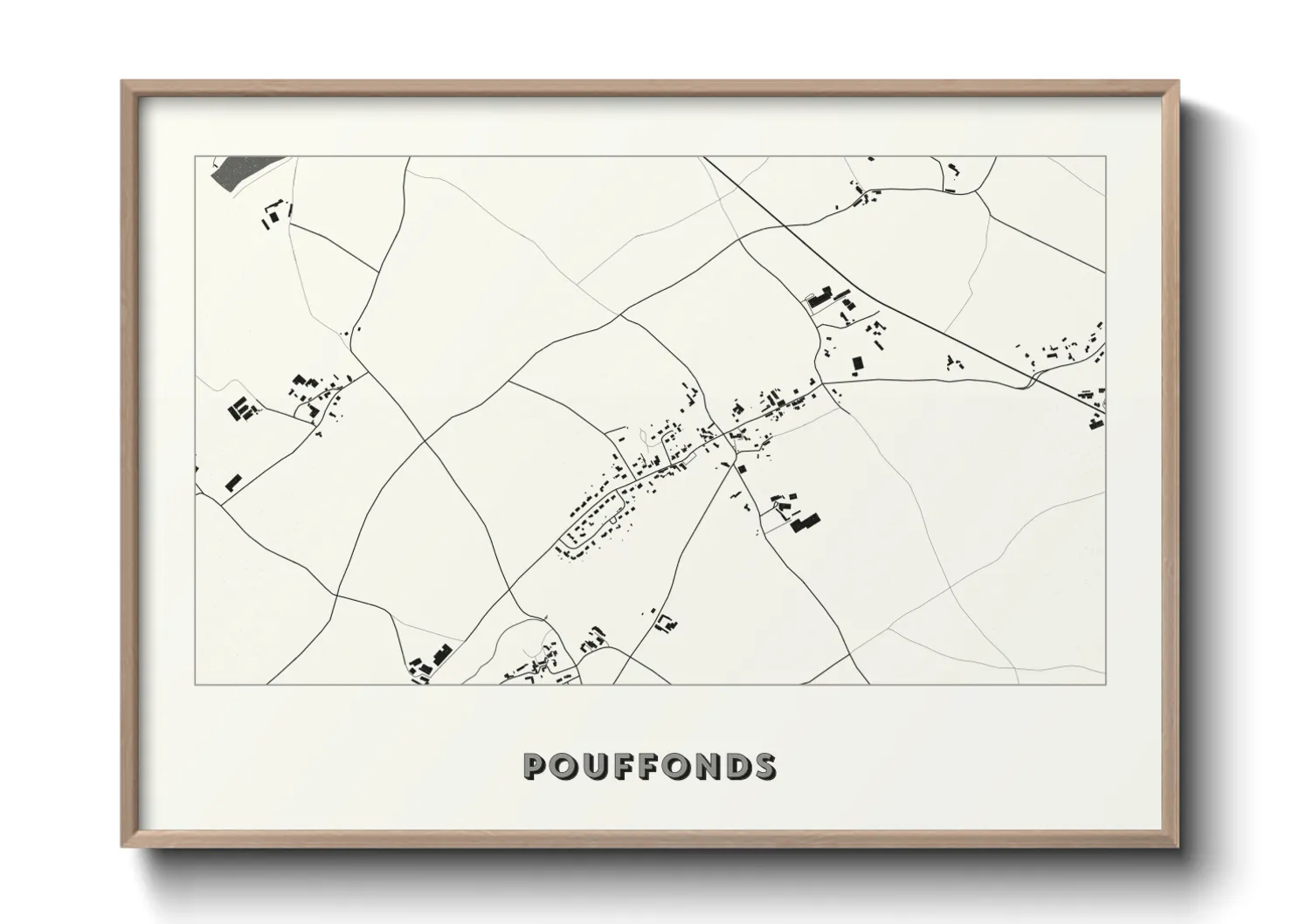 Une affiche de carte sur Pouffonds