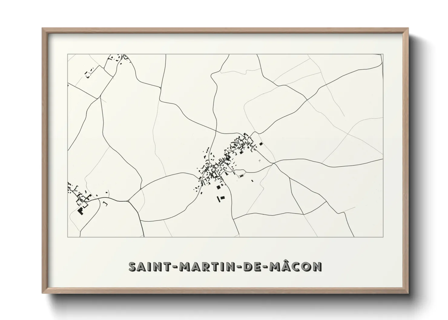 Une affiche de carte sur Saint-Martin-de-Mâcon