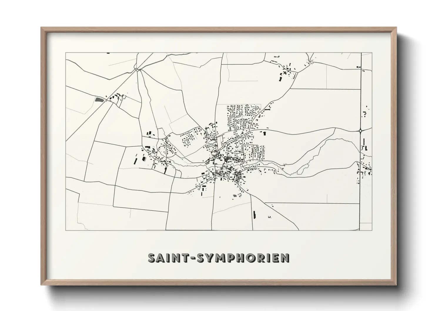 Une affiche de carte sur Saint-Symphorien