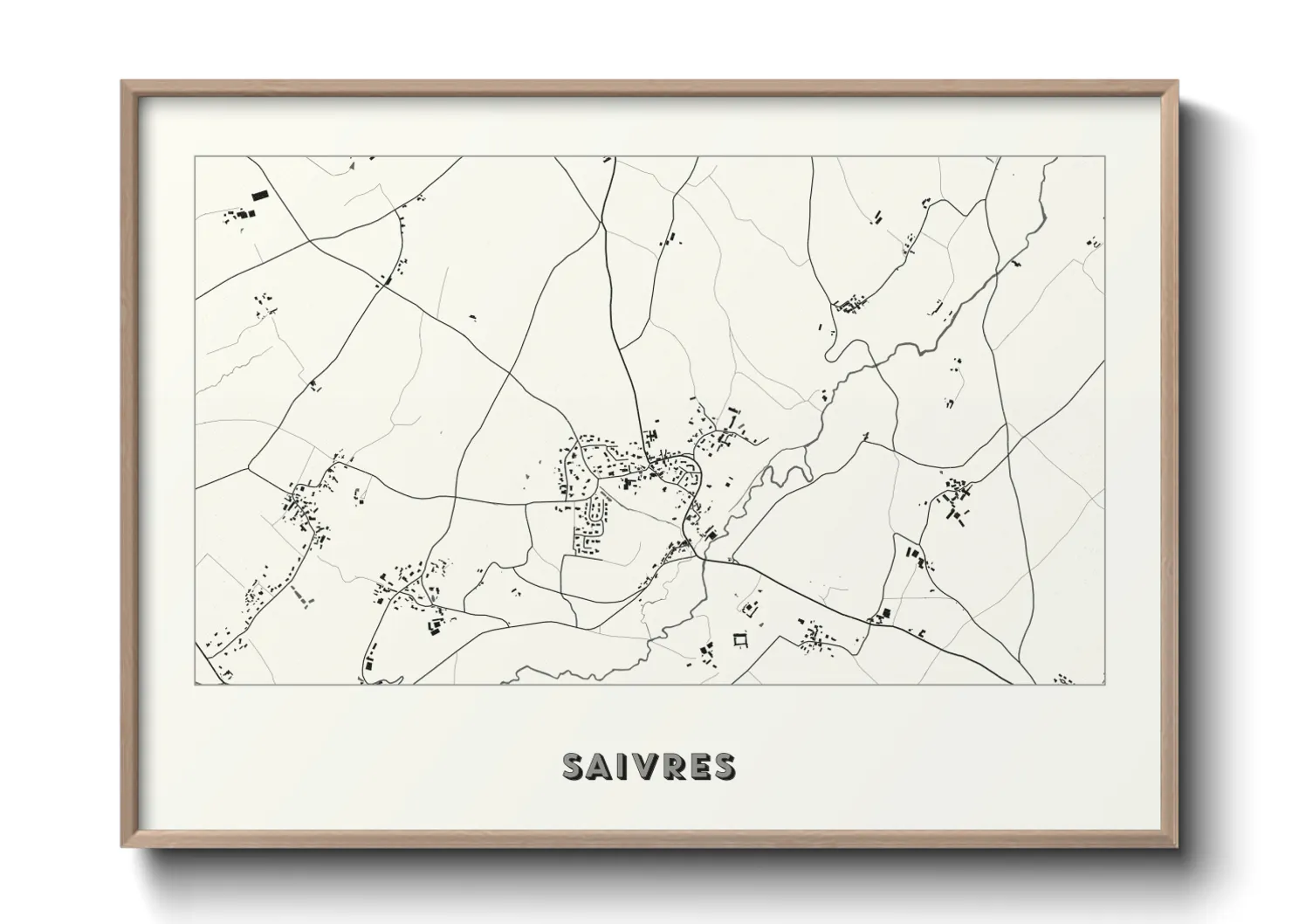 Une affiche de carte sur Saivres