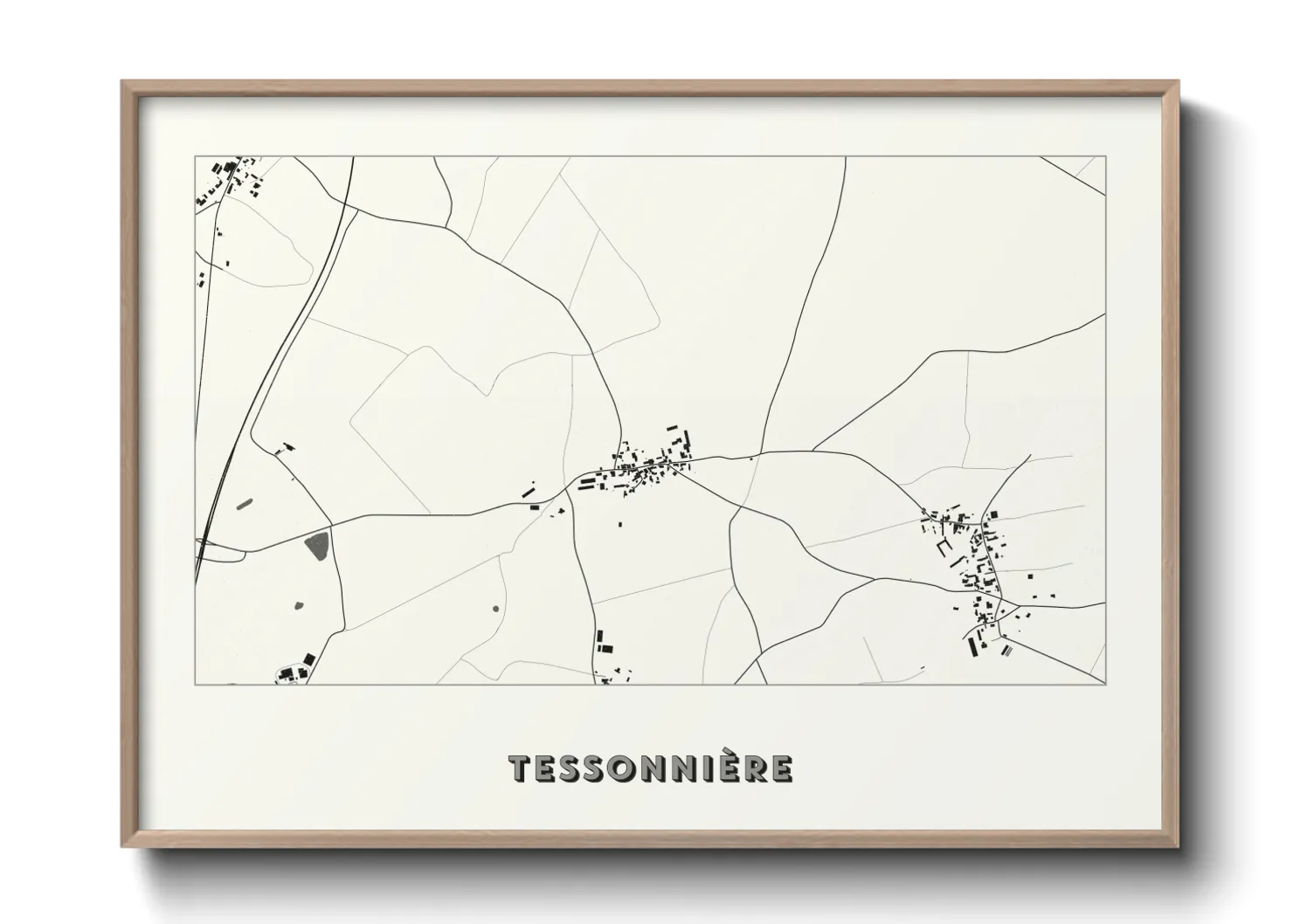 Une affiche de carte sur Tessonnière