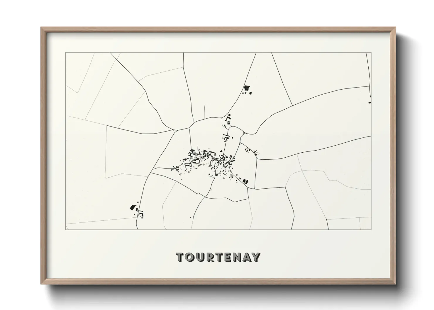 Une affiche de carte sur Tourtenay