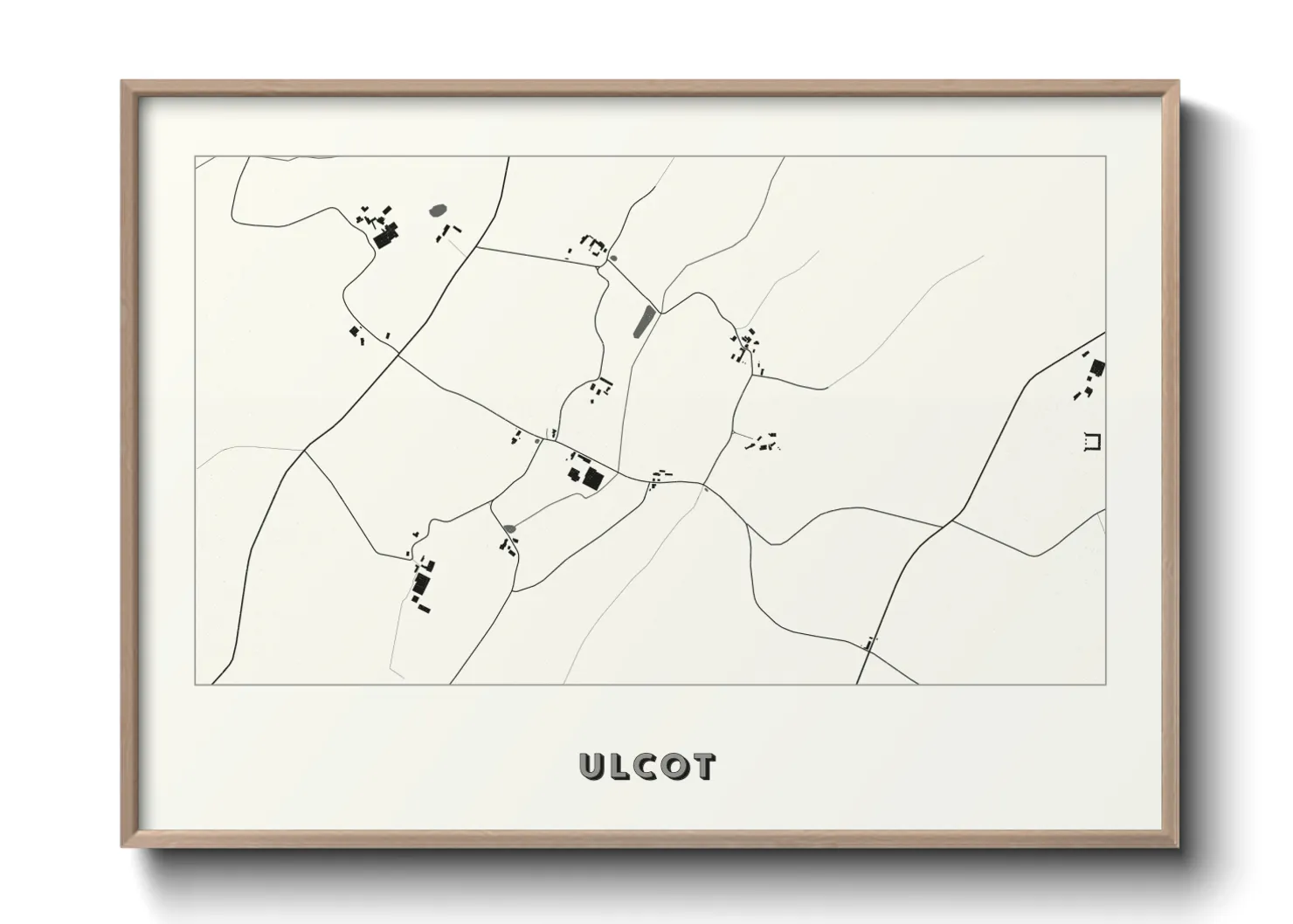 Une affiche de carte sur Ulcot