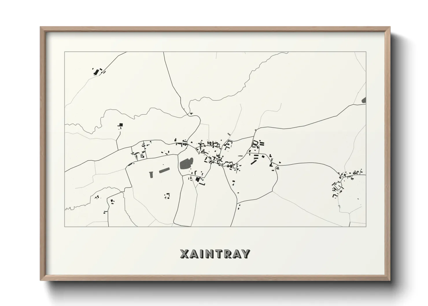 Une affiche de carte sur Xaintray