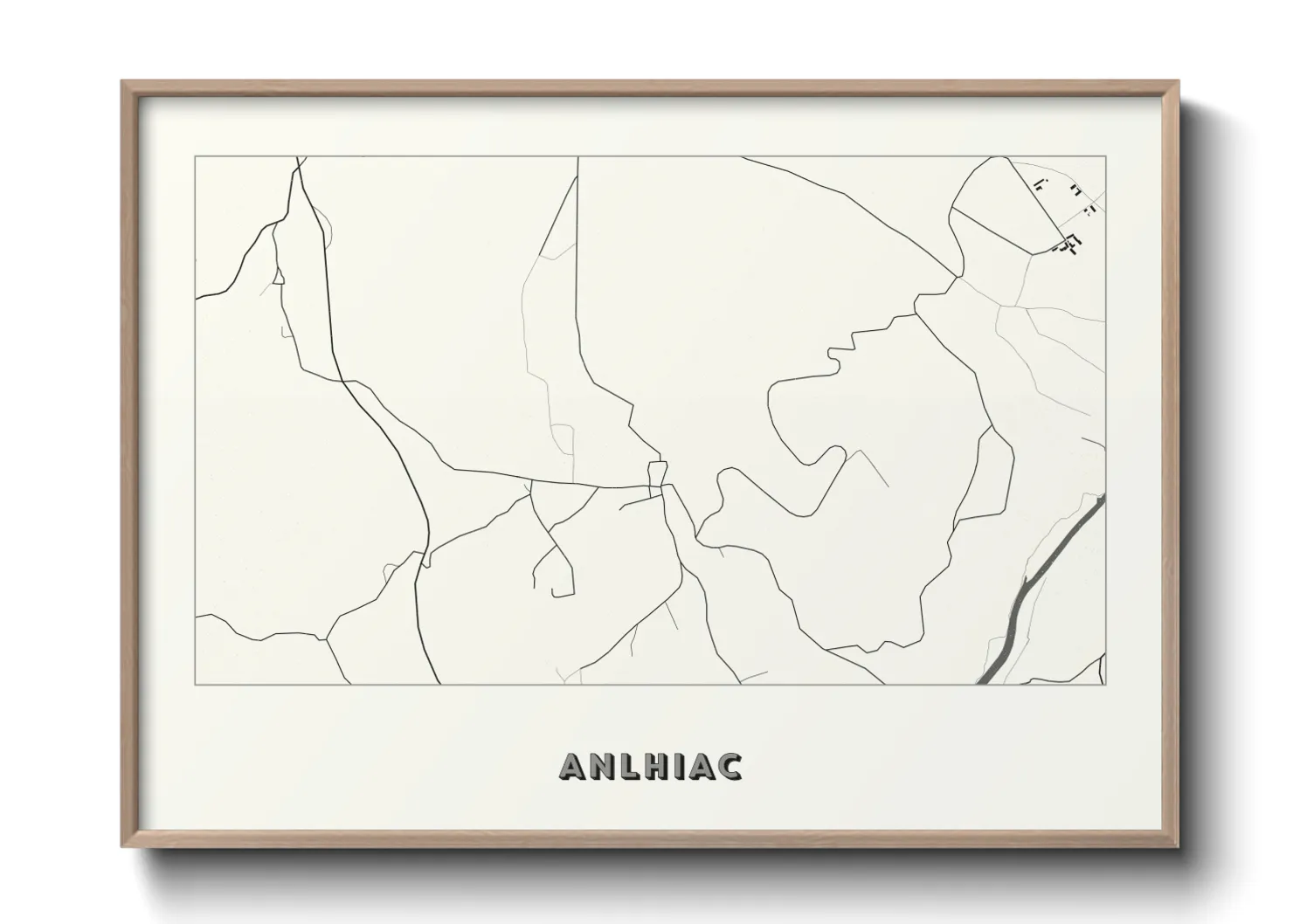 Une affiche de carte sur Anlhiac