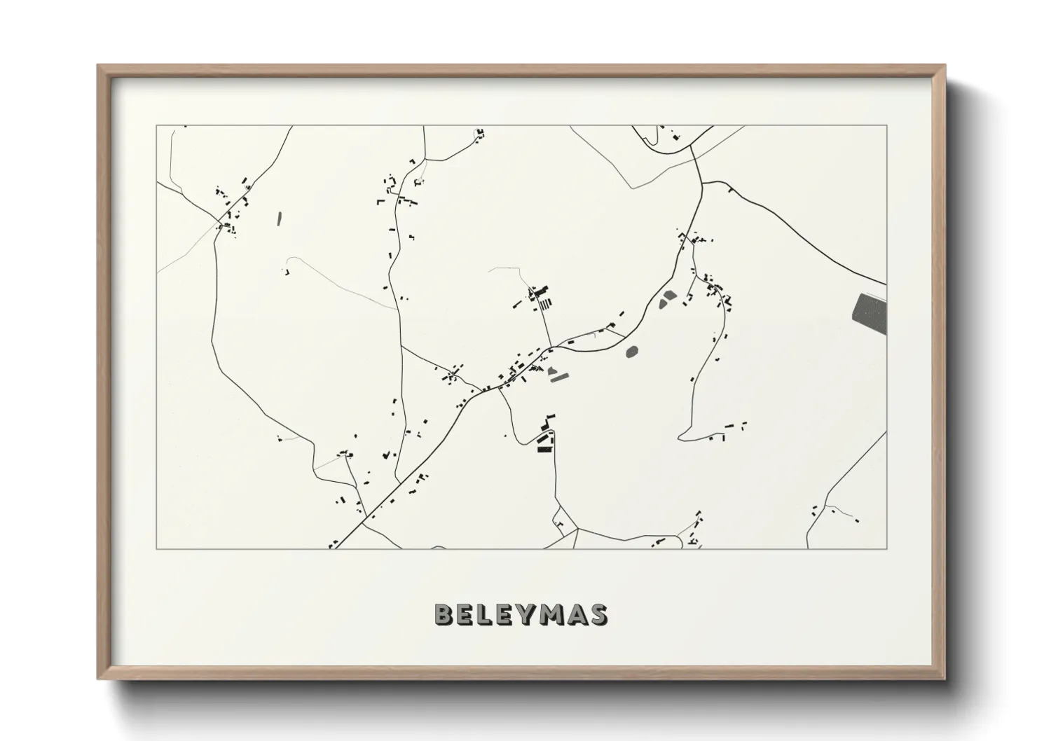 Une affiche de carte sur Beleymas
