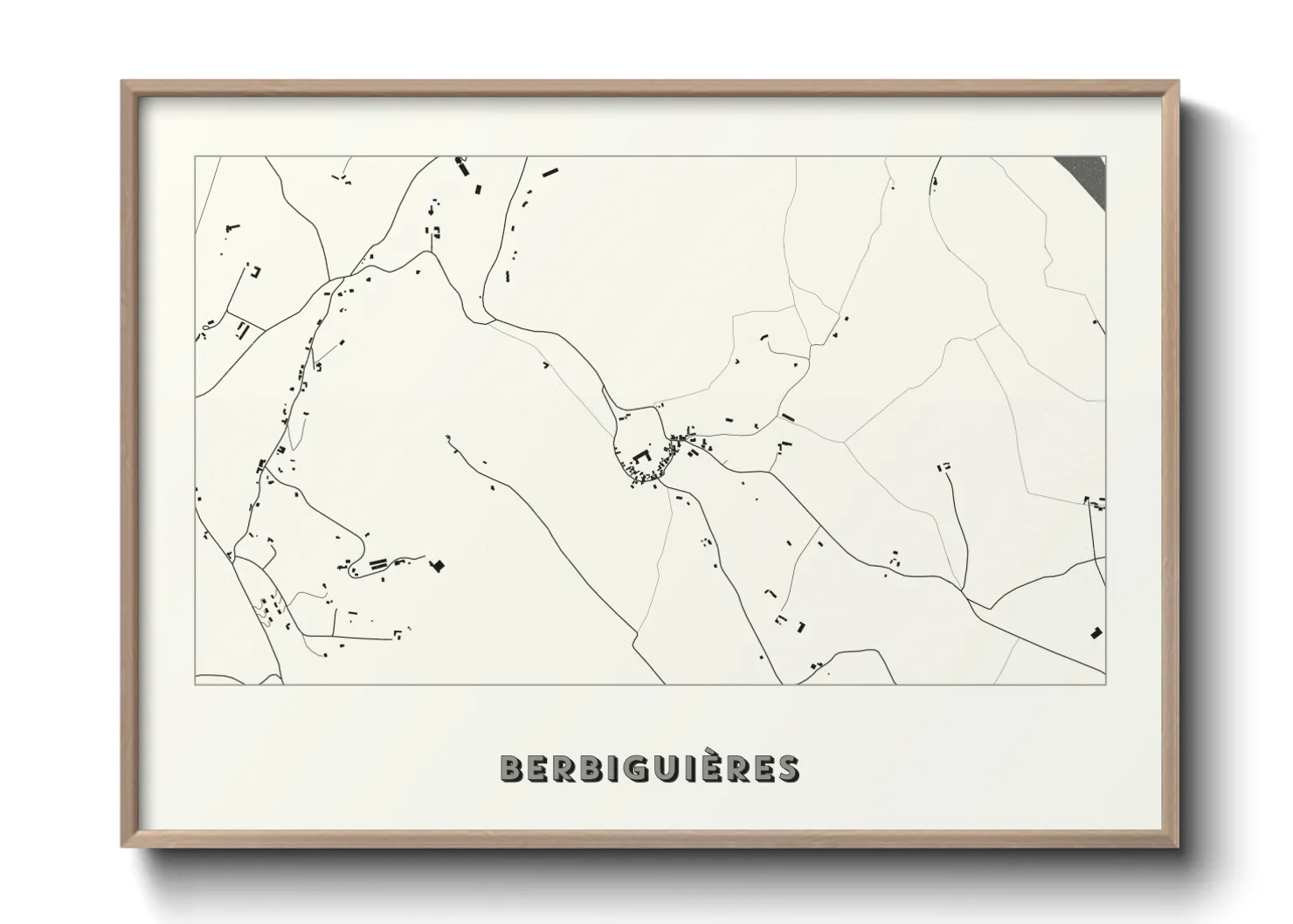 Une affiche de carte sur Berbiguières