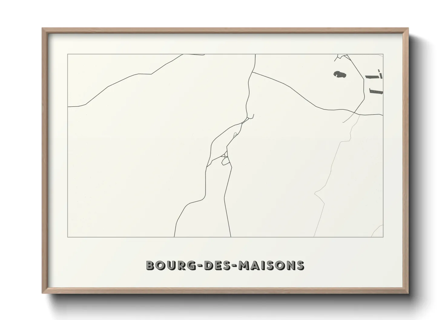 Une affiche de carte sur Bourg-des-Maisons