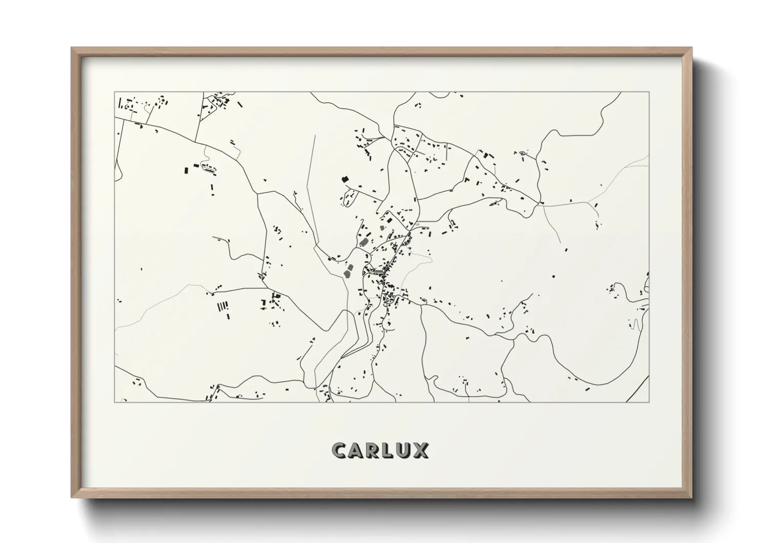 Une affiche de carte sur Carlux