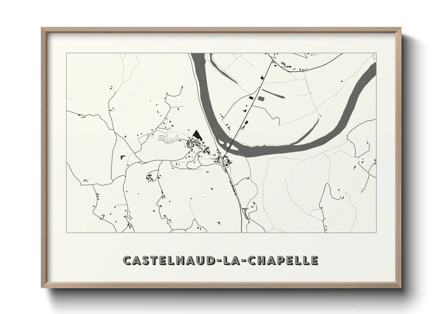 Une affiche de carte sur Castelnaud-la-Chapelle