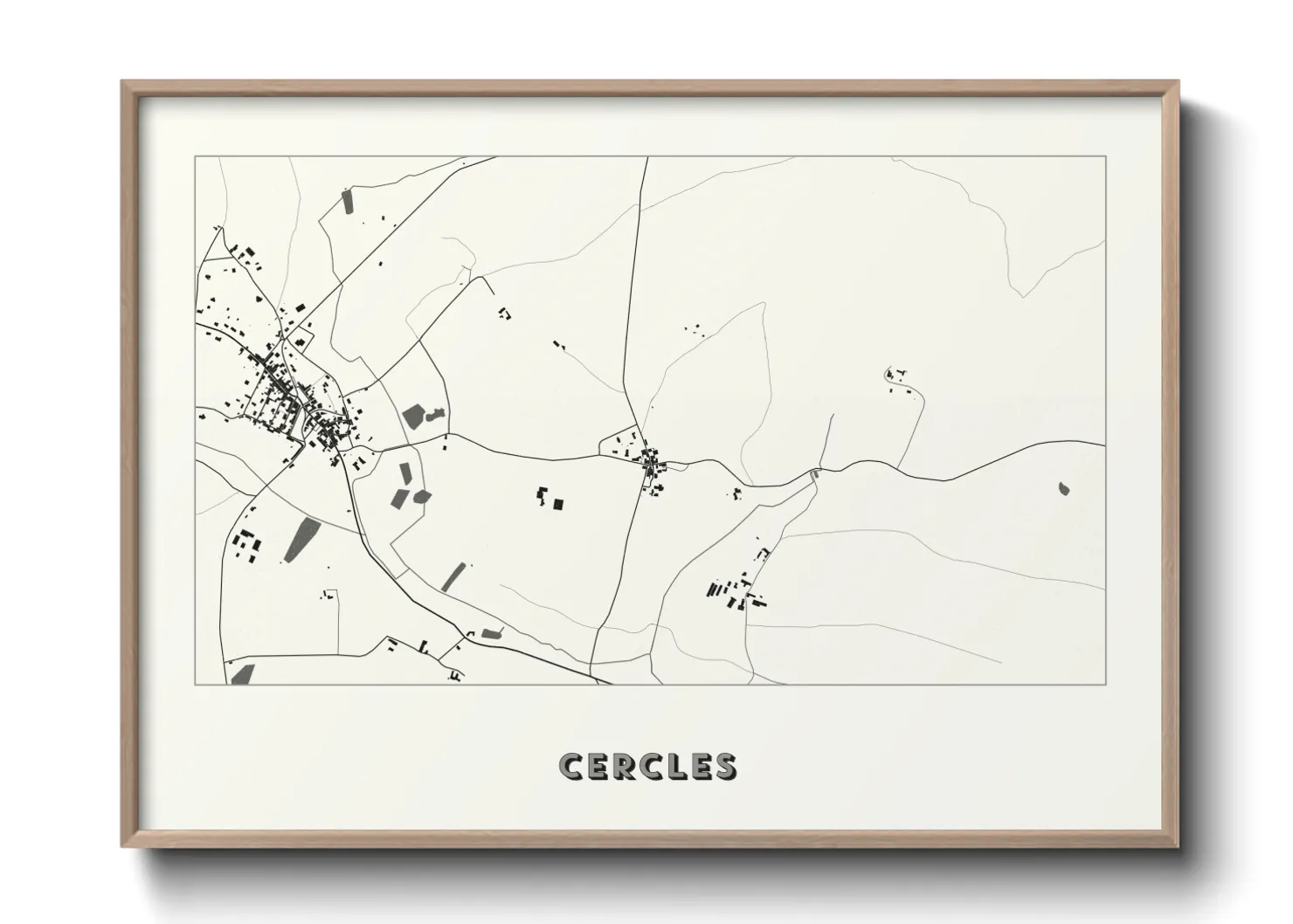 Une affiche de carte sur Cercles