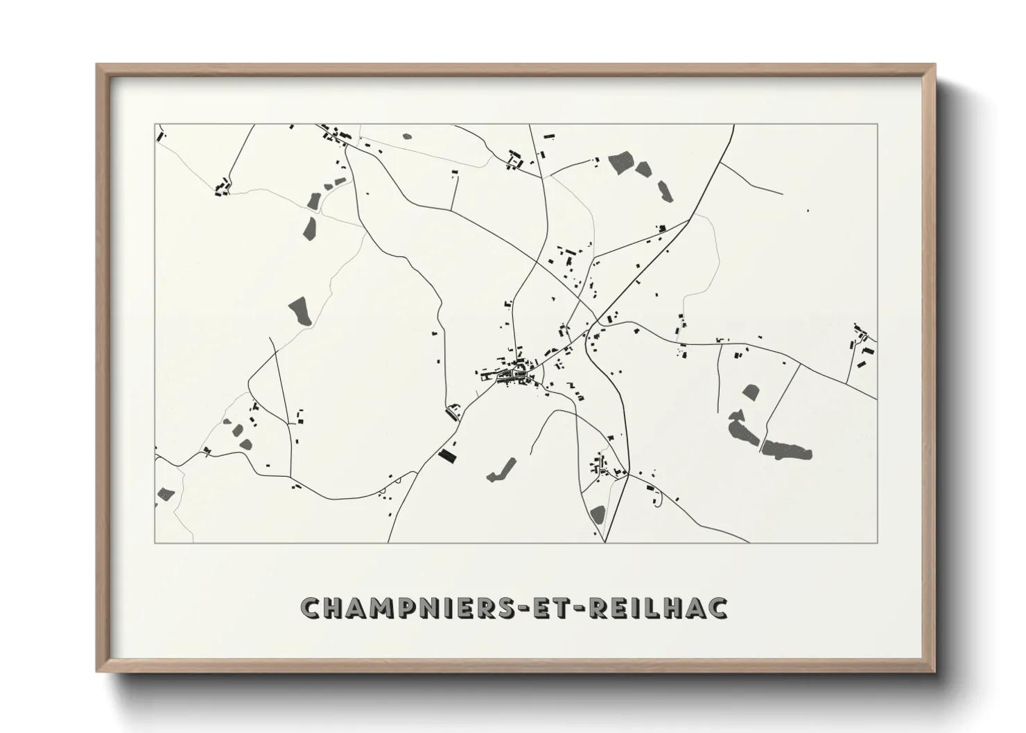 Une affiche de carte sur Champniers-et-Reilhac