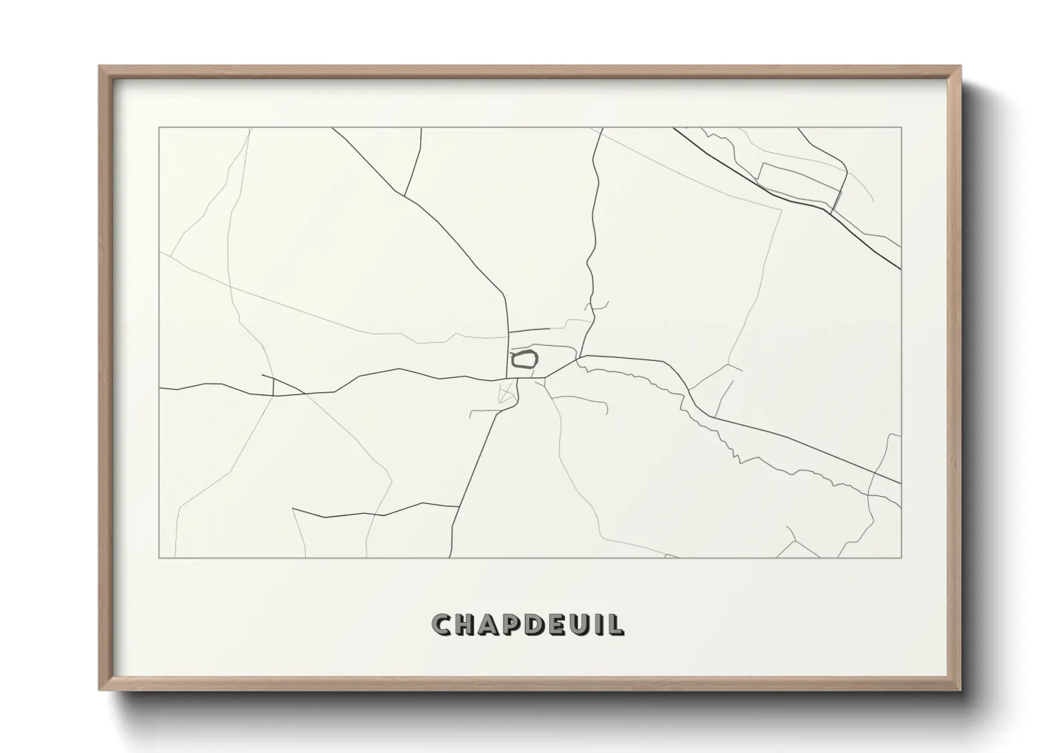 Une affiche de carte sur Chapdeuil