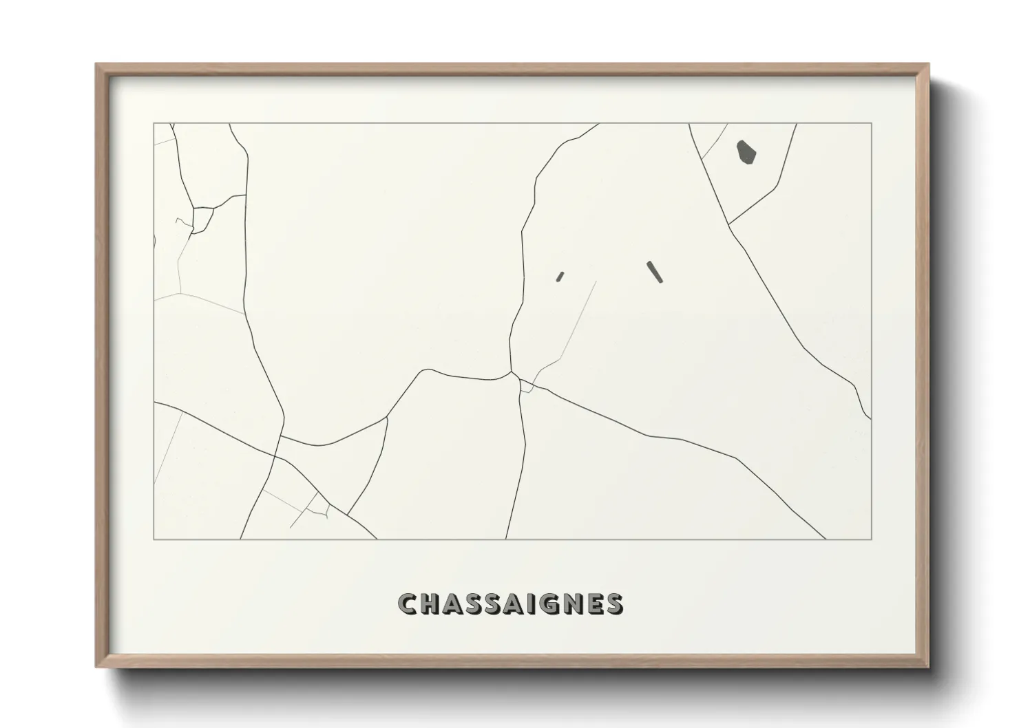 Une affiche de carte sur Chassaignes