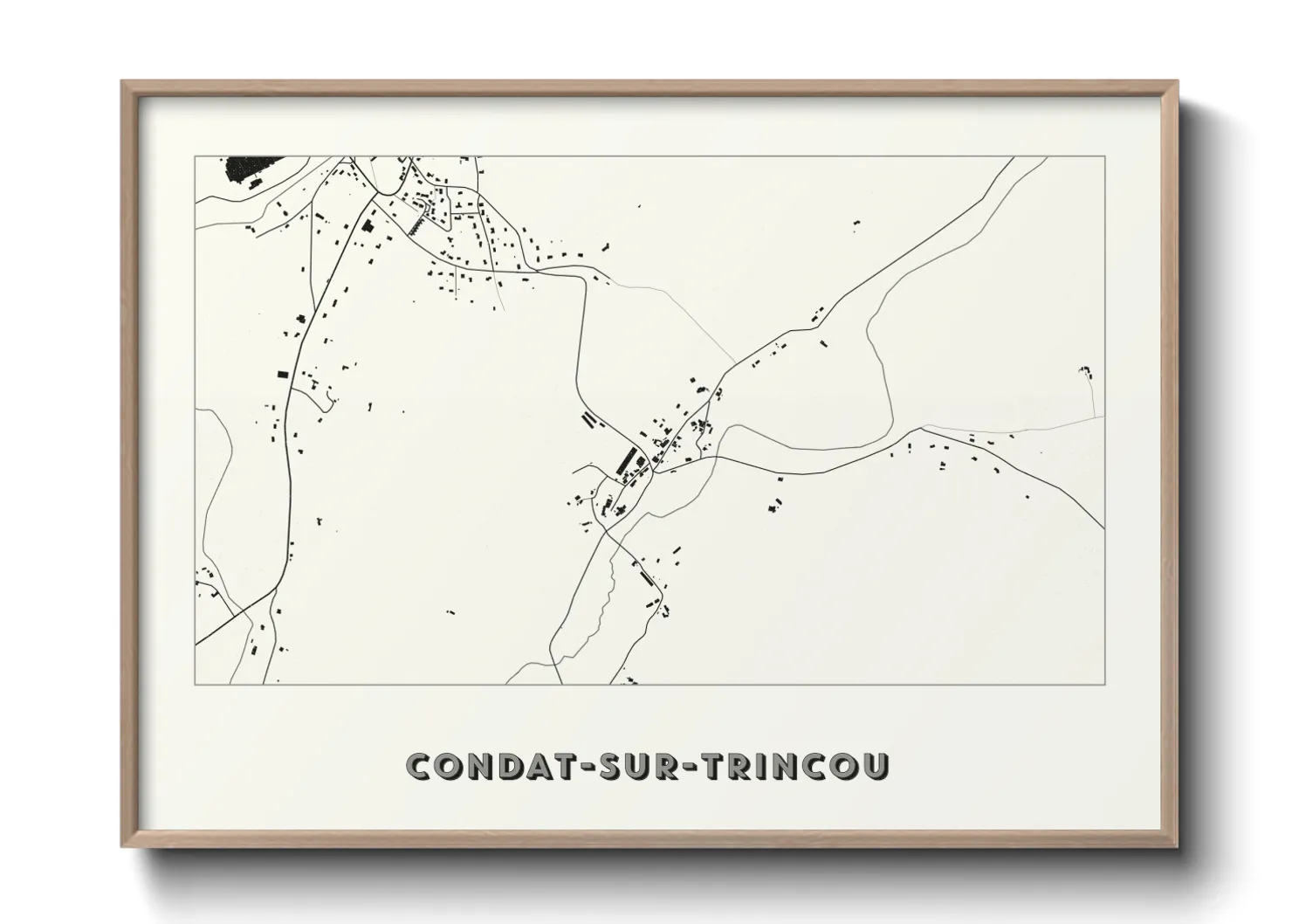 Une affiche de carte sur Condat-sur-Trincou