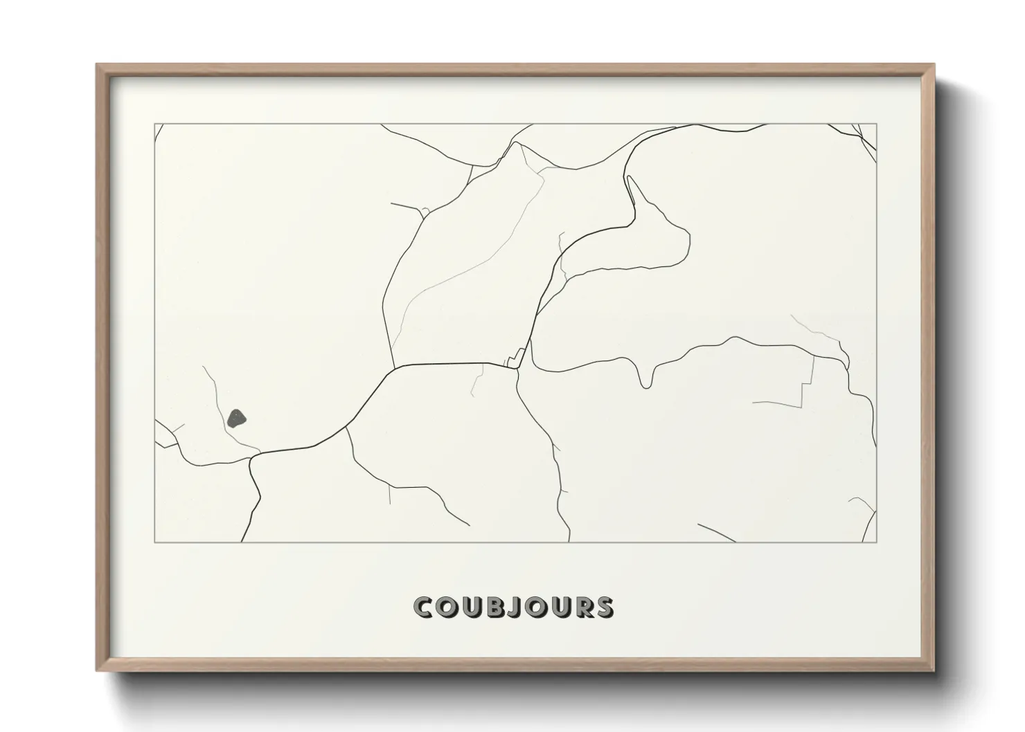 Une affiche de carte sur Coubjours