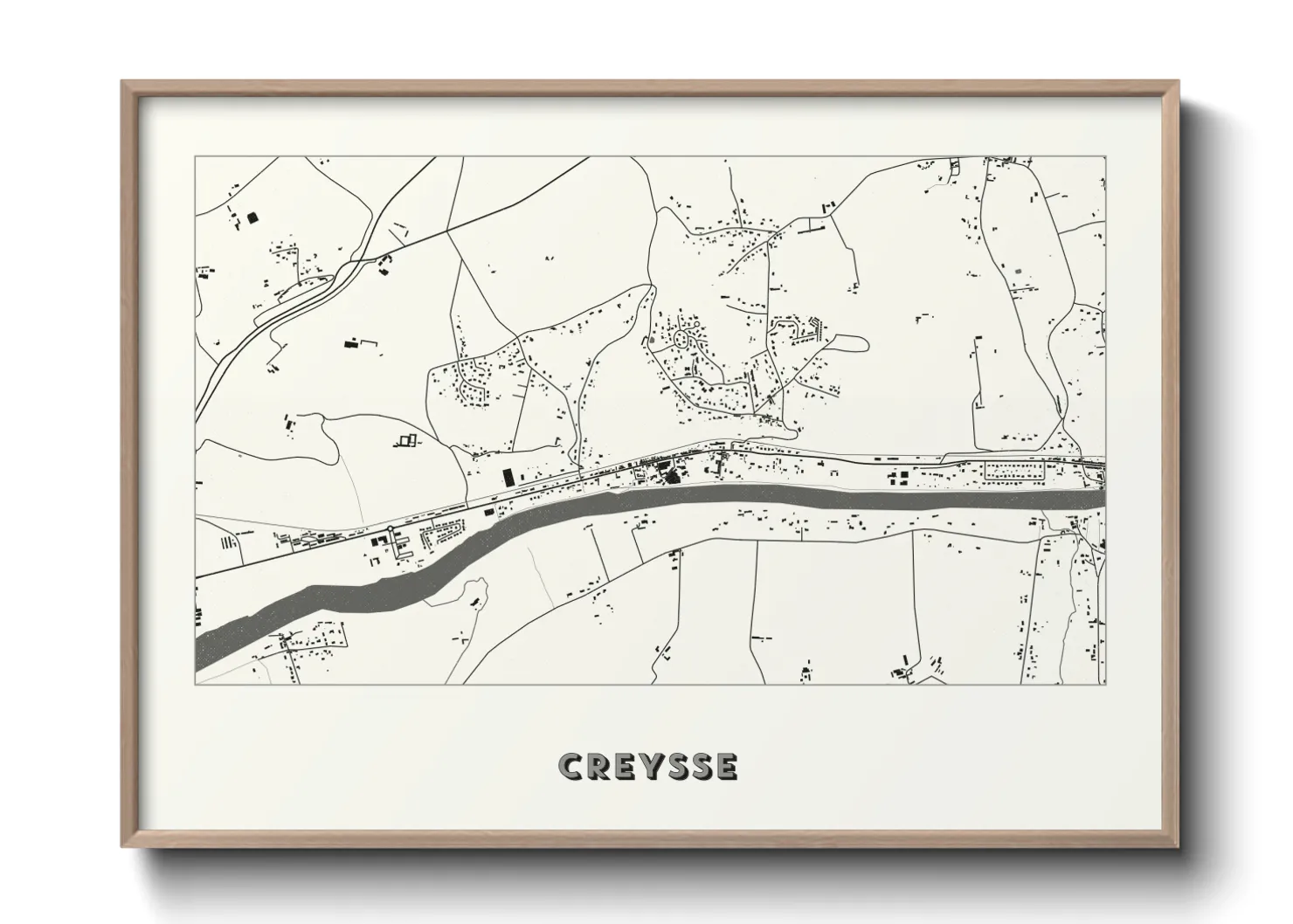 Une affiche de carte sur Creysse